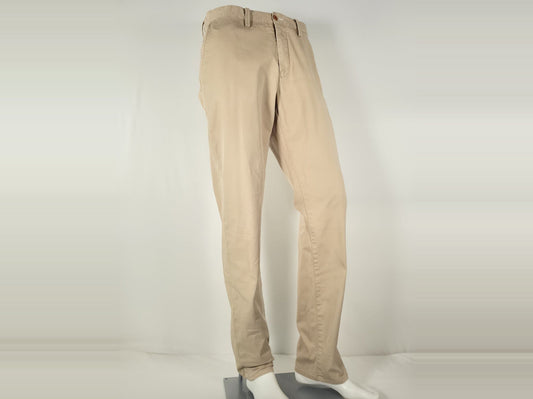 GANT Chinos Pants Beige Size W33 L34 Cotton Stretch Premium Casual Modern