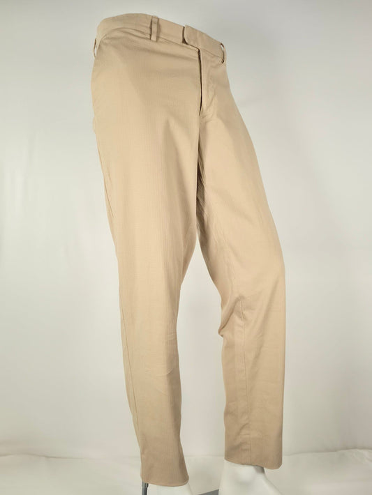 J.LINDEBERG Grant Diamond Pants Trousers Chinos Size 52 L Beige Cotton Stretch
