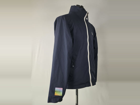 US POLO ASSN Windbreaker Jacket Size M 48 Navy Blue Lightweight Premium Sporty