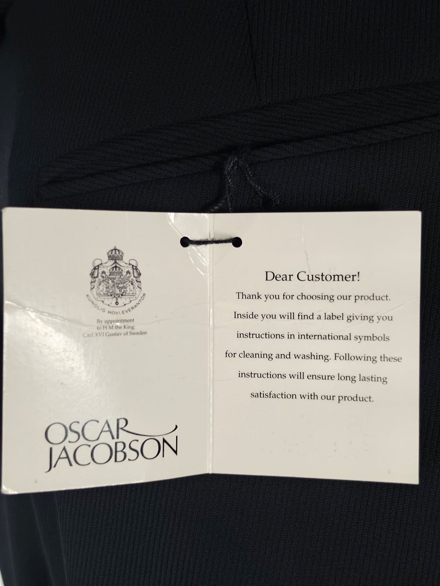 OSCAR JACOBSON Gordon Pantalon Maat 52 L Zwart 100% Nieuwe Scheerwol Met Labels