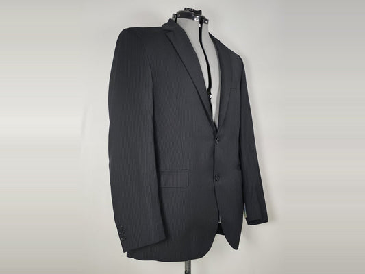 SIR OF SWEDEN Pinstripe Suit Jacket Blazer Size 50 M Black Wool Viscose Premium