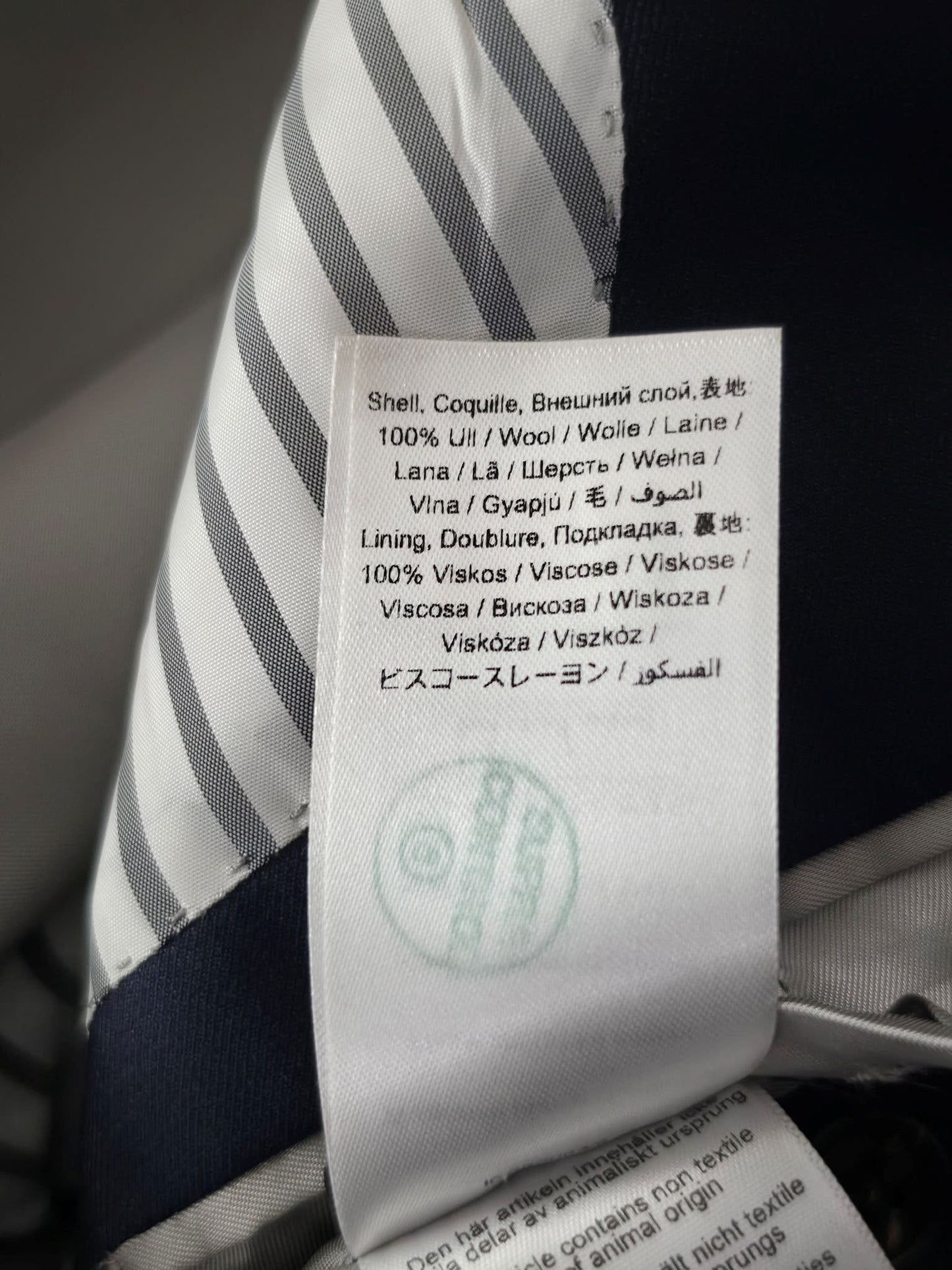 TIGER OF SWEDEN F.LLI JIL Cerruti Wool Blazer Jacket Size 46 S Navy Blue Premium