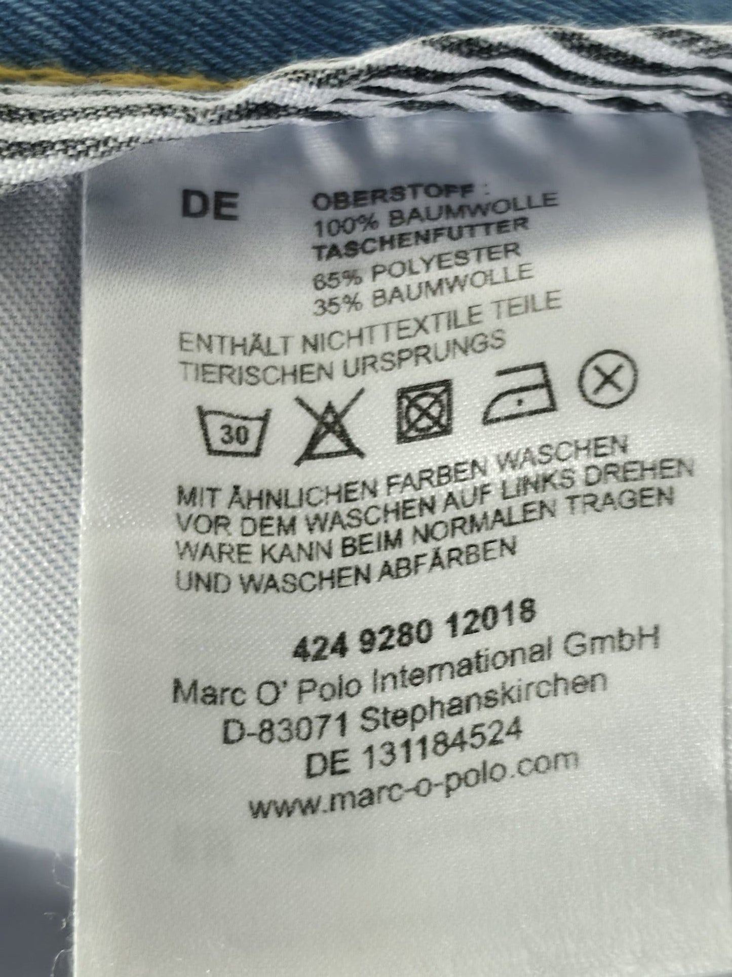 MARC O’POLO Kemi Shaped Fit Jeans Size W31 L32 Light Blue Cotton Premium