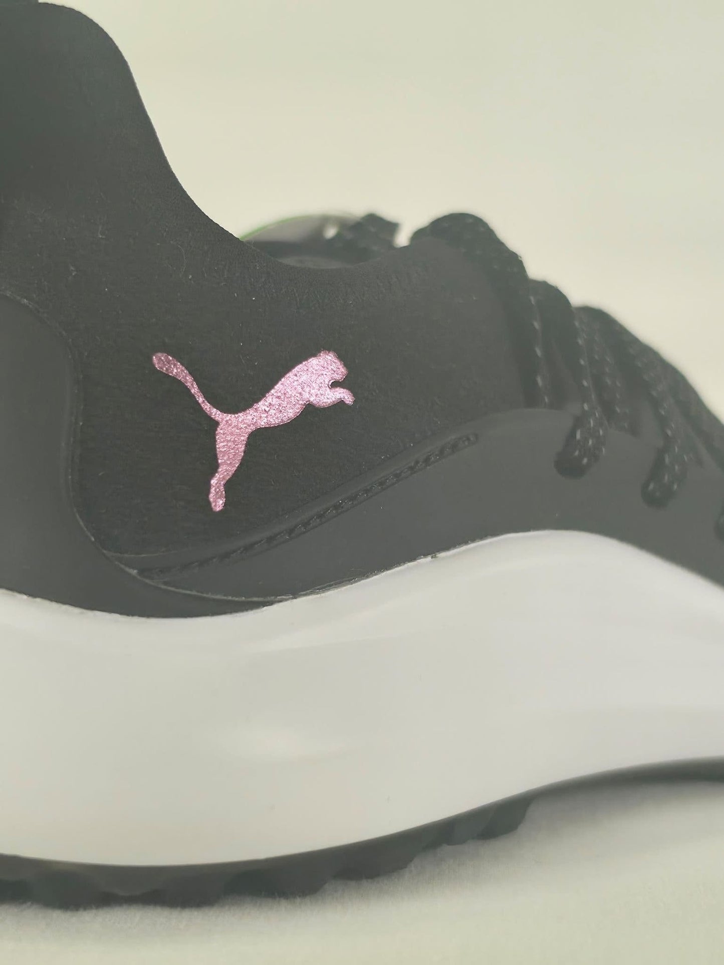 PUMA IGNITE Golf Shoes Sneakers Size 38.5 Black Grey Pink Waterproof New