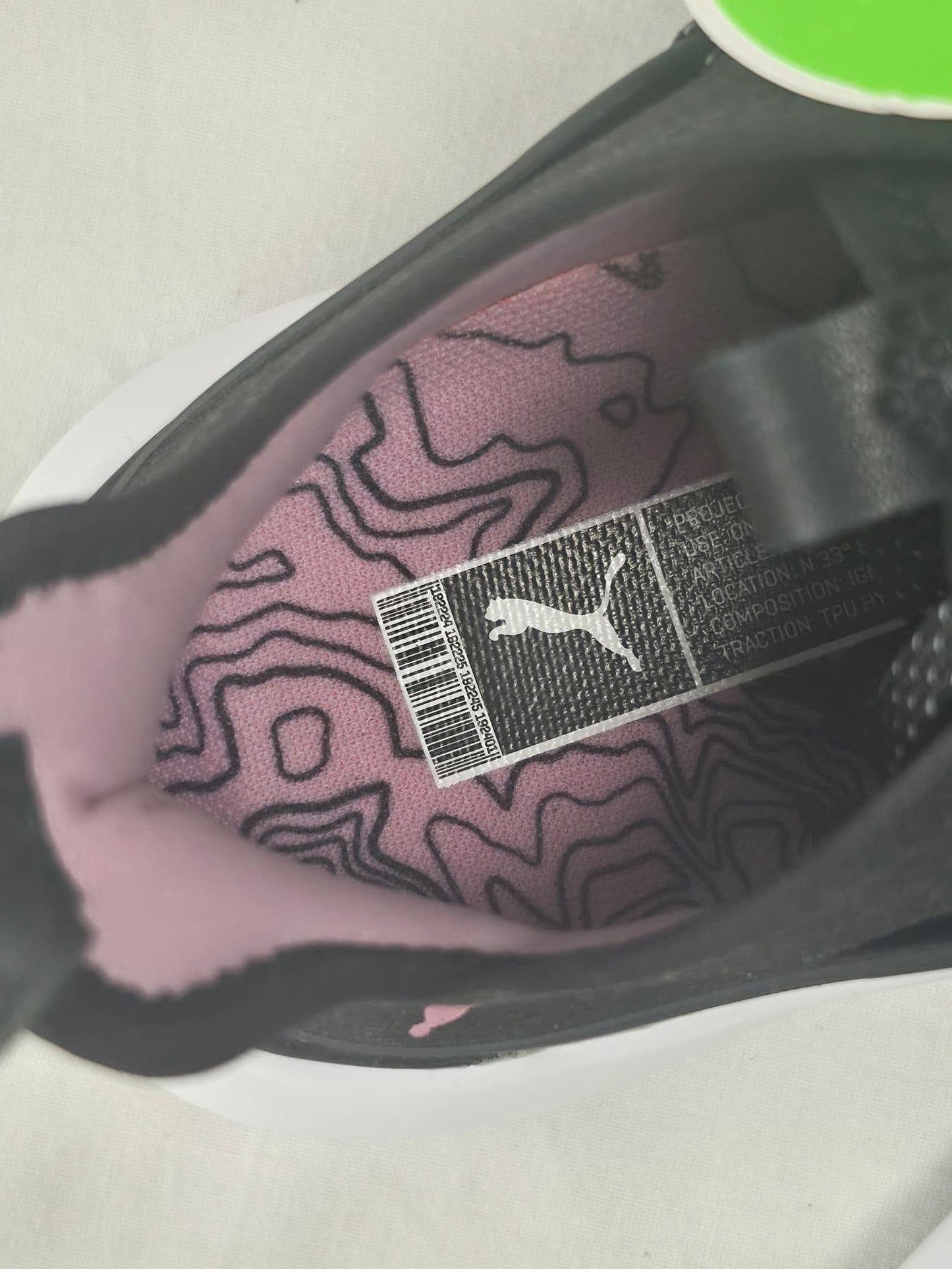 PUMA IGNITE Golf Shoes Sneakers Size 38.5 Black Grey Pink Waterproof New