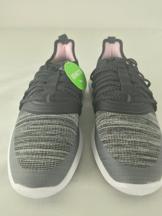 PUMA IGNITE Golf Shoes Sneakers Size 38.5 Black Grey Pink Waterproof New