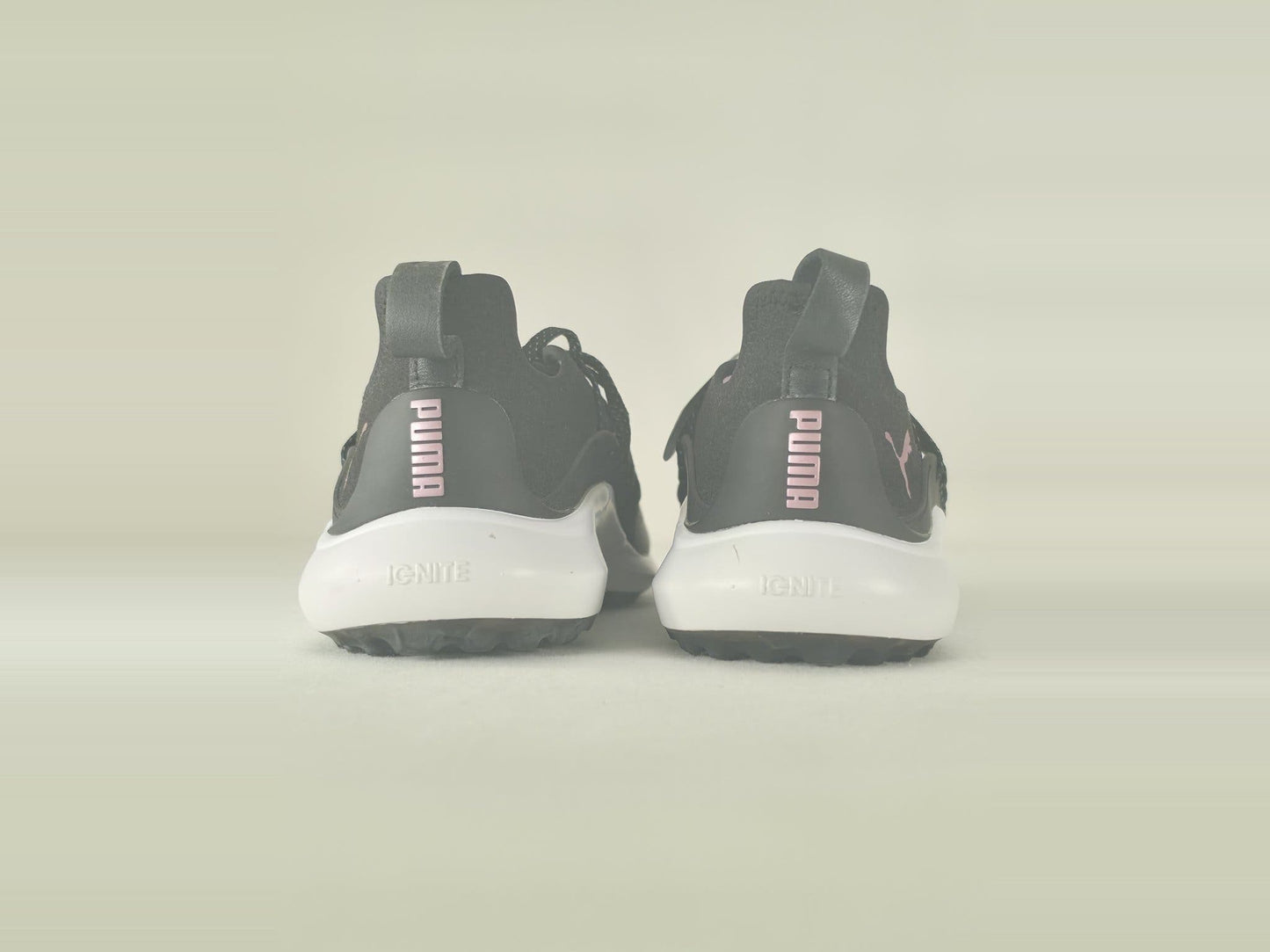PUMA IGNITE Golf Shoes Sneakers Size 38.5 Black Grey Pink Waterproof New