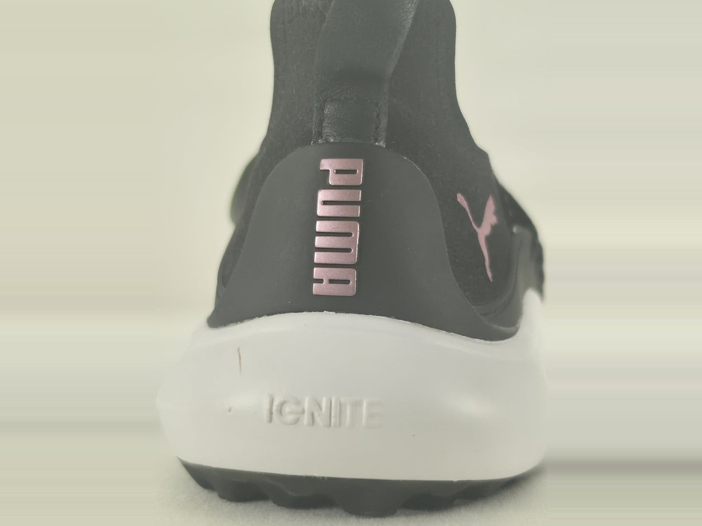 PUMA IGNITE Golf Shoes Sneakers Size 38.5 Black Grey Pink Waterproof New