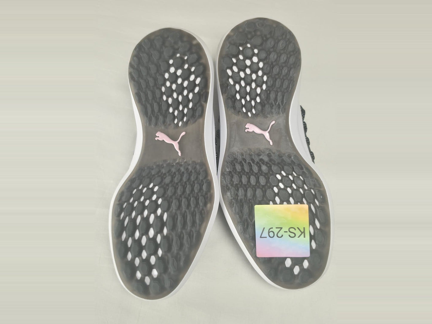 PUMA IGNITE Golf Shoes Sneakers Size 38.5 Black Grey Pink Waterproof New