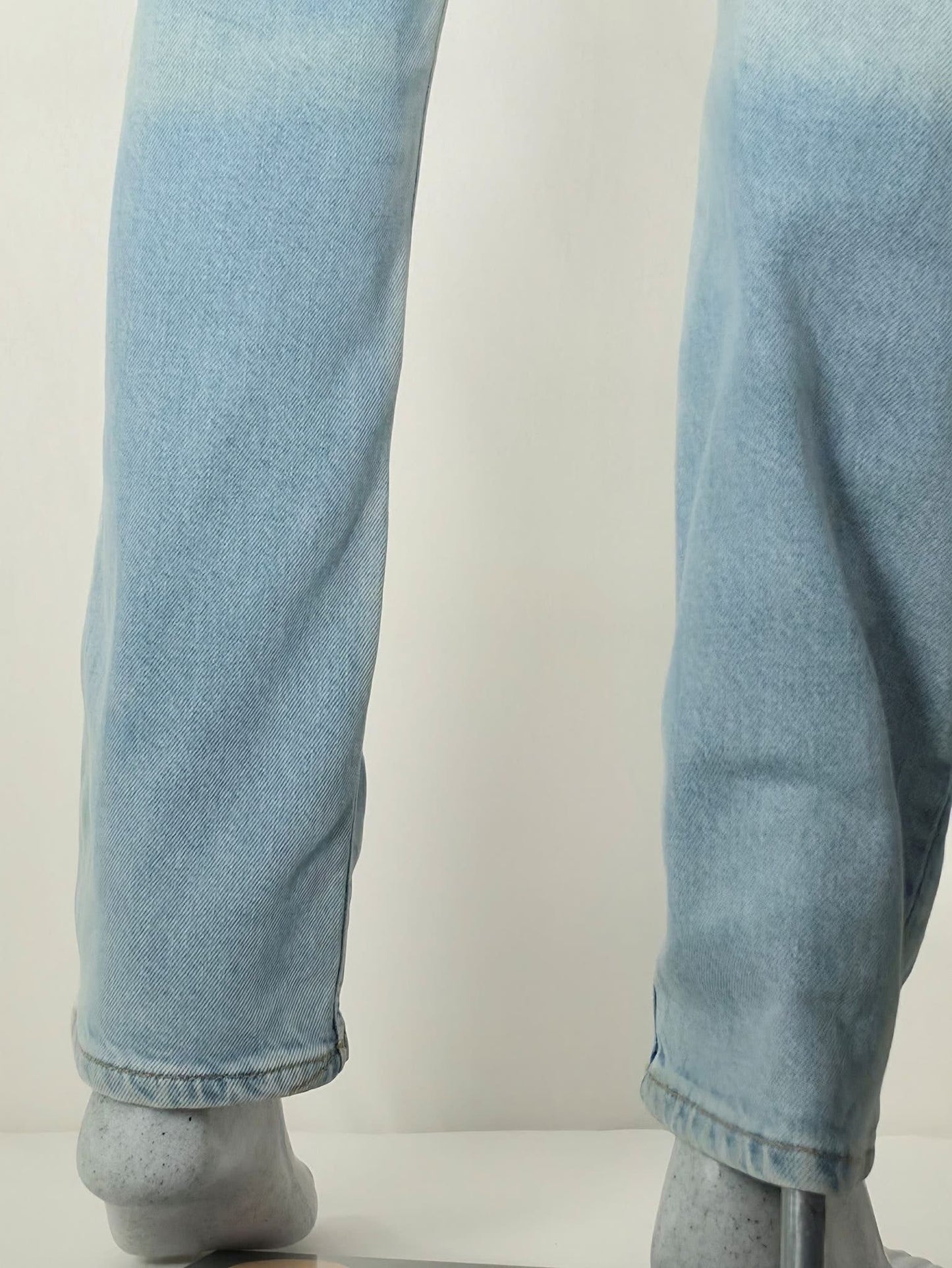 NUDIE JEANS Mellow Mae Summer Breeze Slim Size W29 L32 Light Blue Stretch NWT