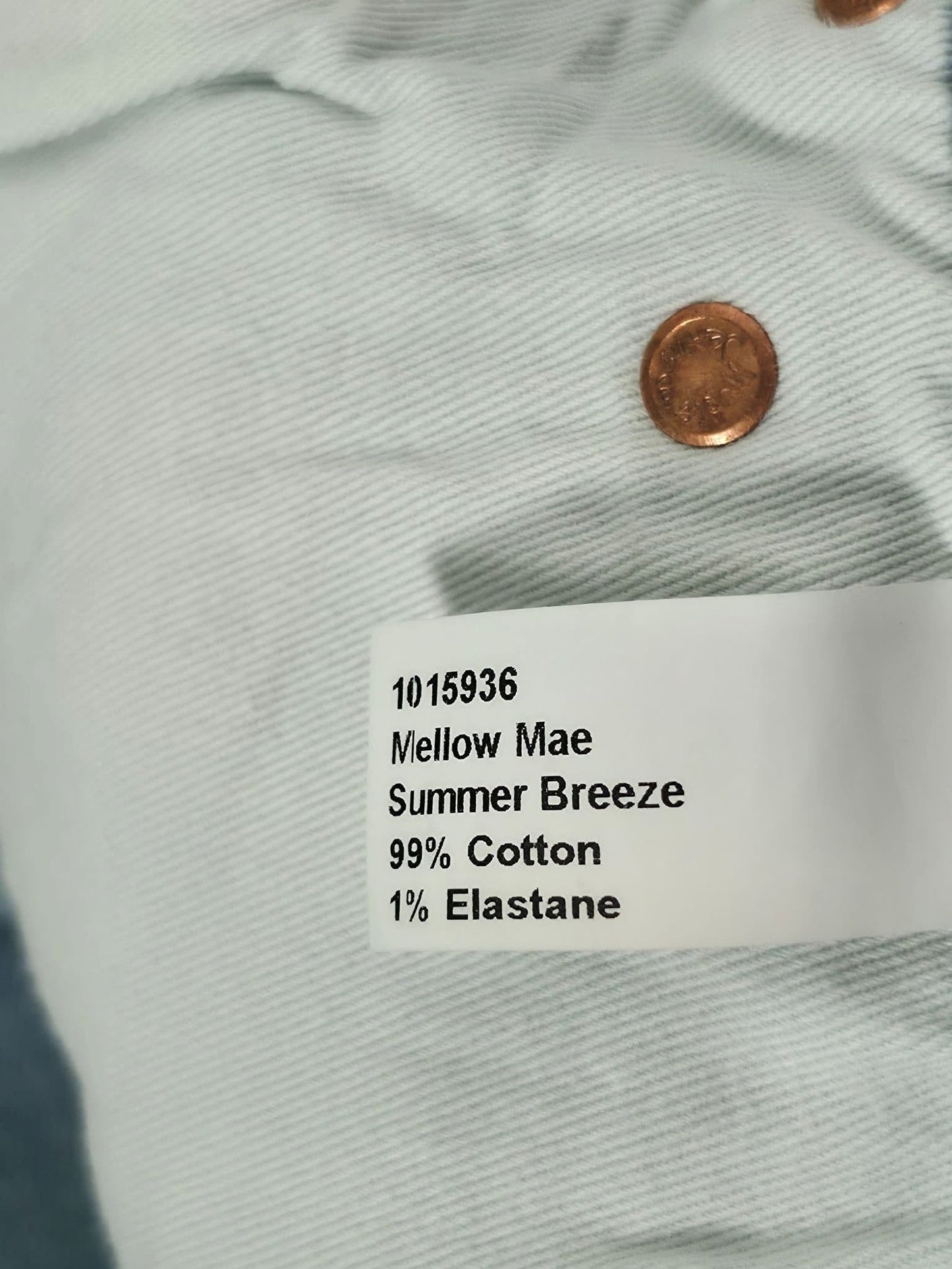 NUDIE JEANS Mellow Mae Summer Breeze Slim Size W29 L32 Light Blue Stretch NWT
