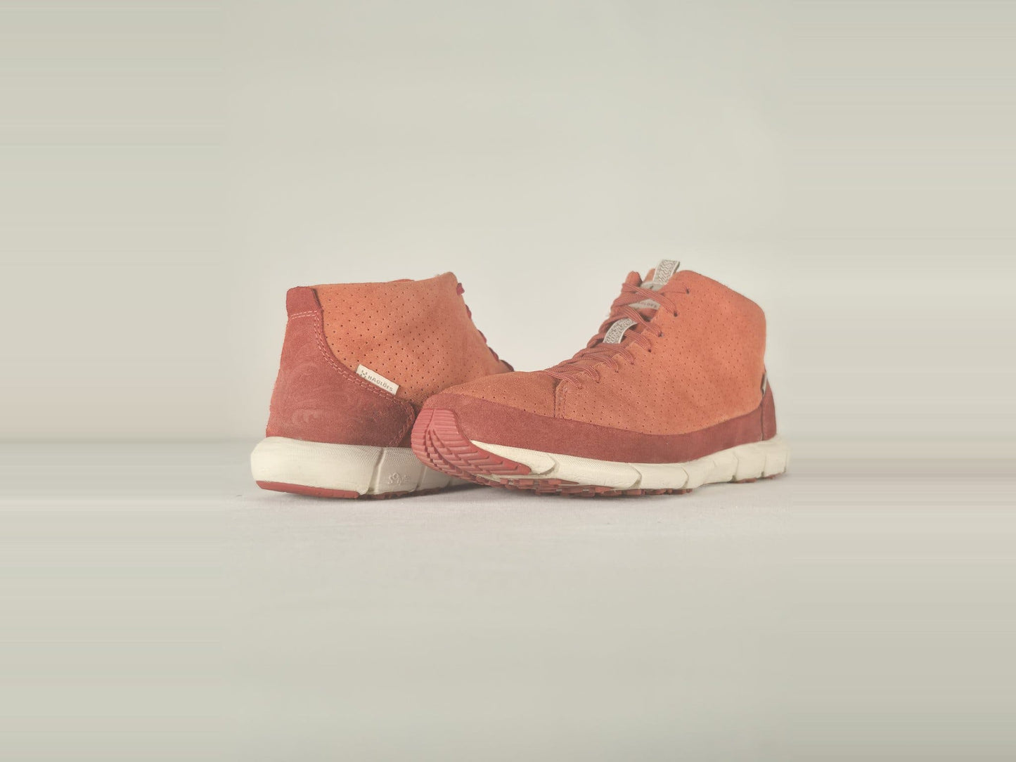 HAGLÖFS Suede Mid Sneakers Shoes Size 38 Orange Rare Photo Sample