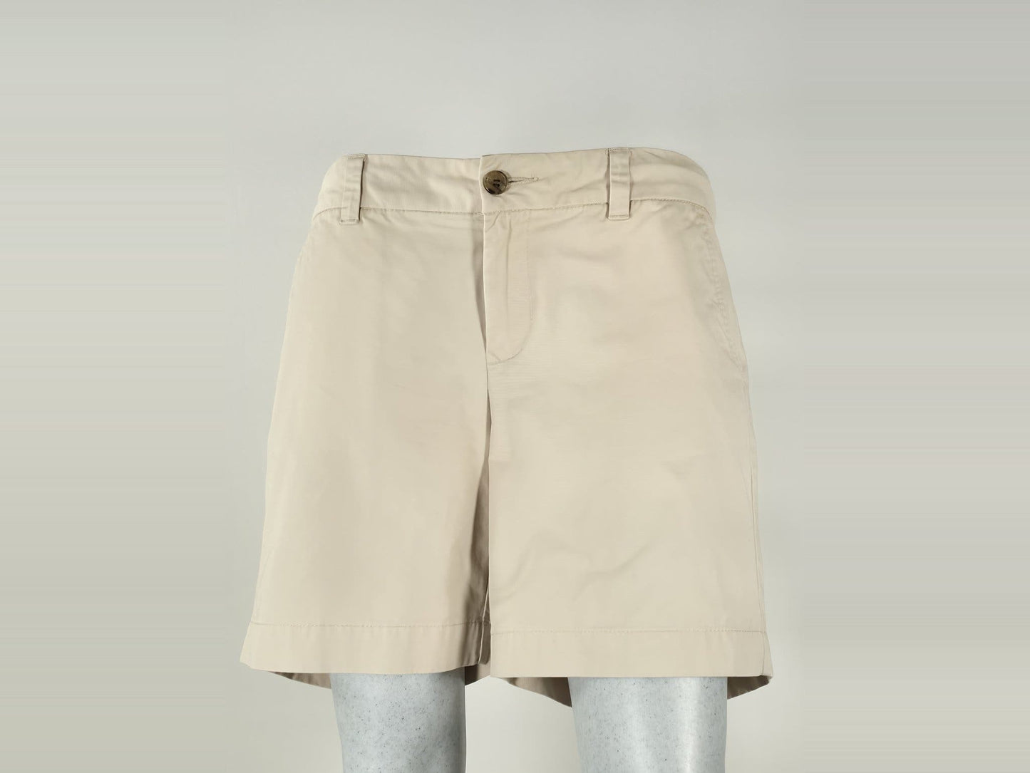 TOMMY HILFIGER Chino Shorts Women Size 8 M Beige Khaki Cotton Premium