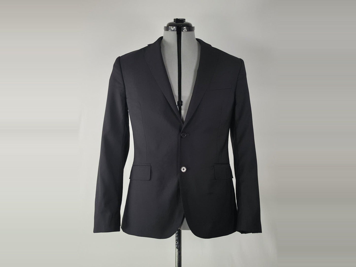 J.LINDEBERG Hopper Paulie Black Suit Set Size 46 Virgin Wool Premium Luxury