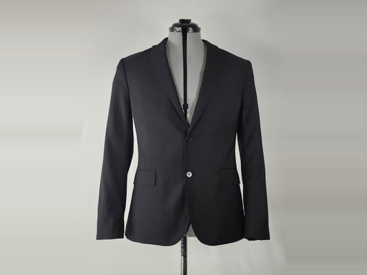 J.LINDEBERG Hopper Paulie Black Suit Set Size 46 Virgin Wool Premium Luxury