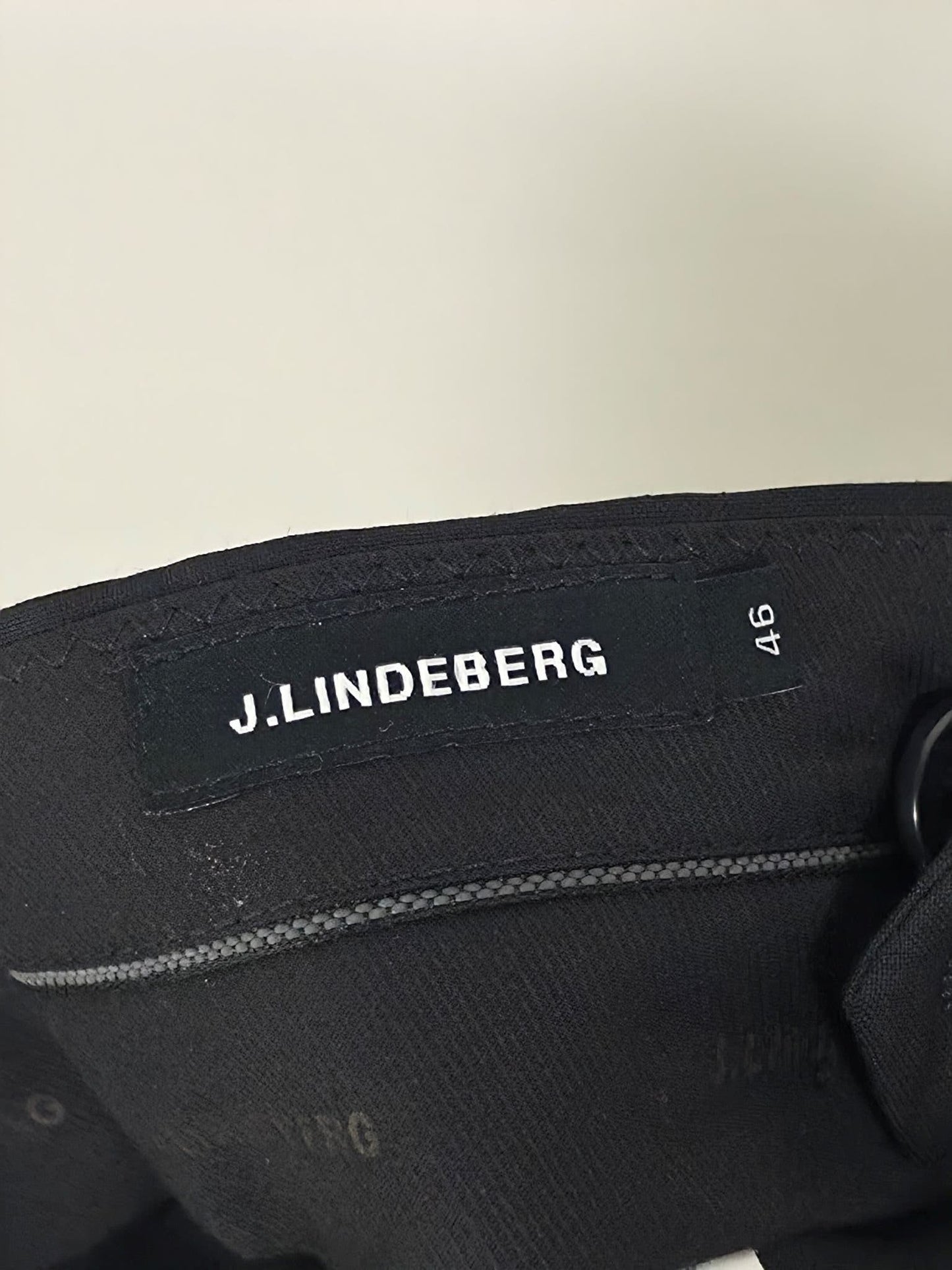 J.LINDEBERG Hopper Paulie Black Suit Set Size 46 Virgin Wool Premium Luxury
