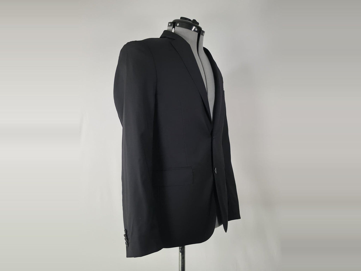 J.LINDEBERG Hopper Paulie Black Suit Set Size 46 Virgin Wool Premium Luxury