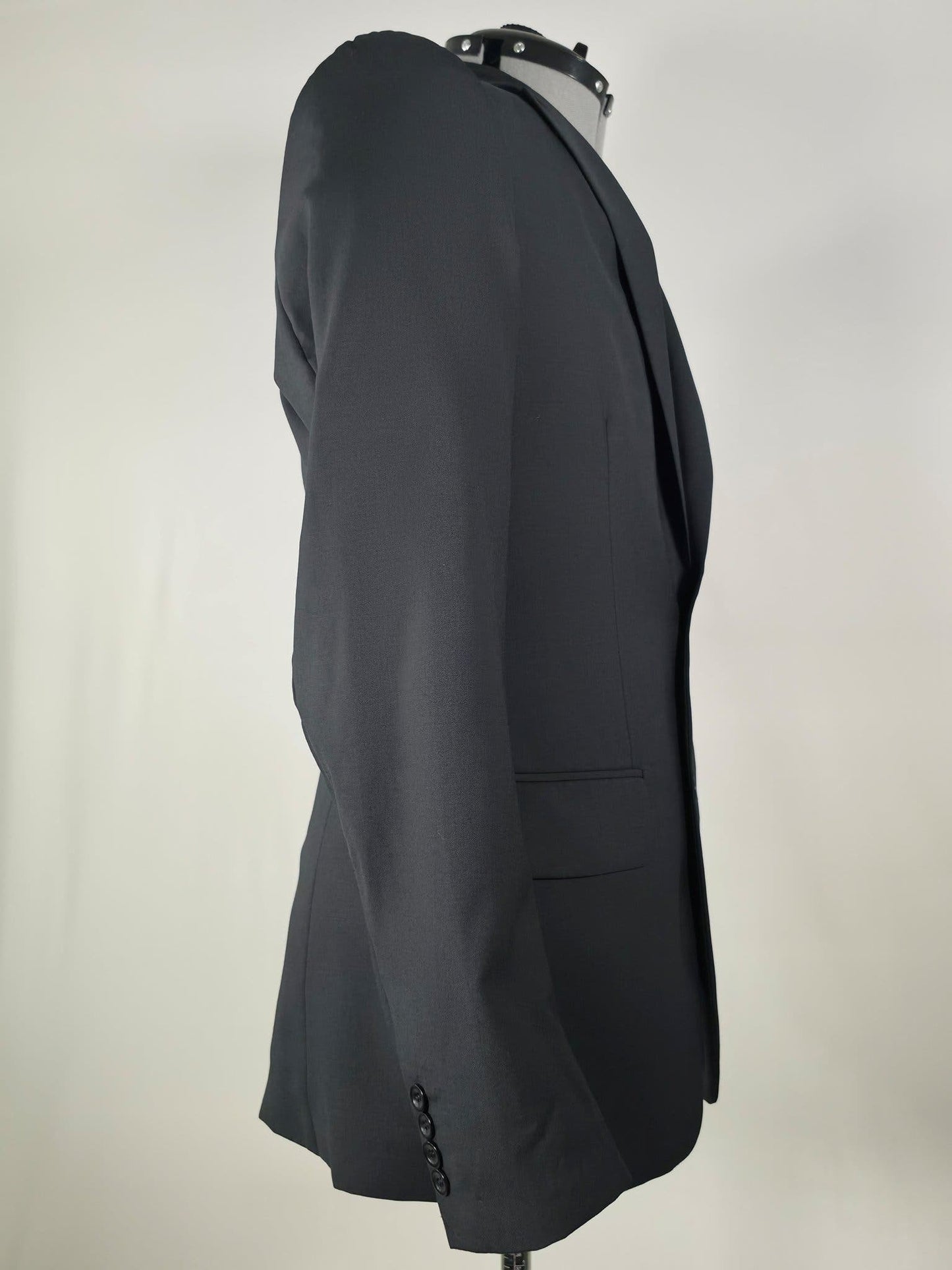 FILIPPA K Suit Jacket Blazer Size 50 M L Black 100% Wool Premium Minimalist