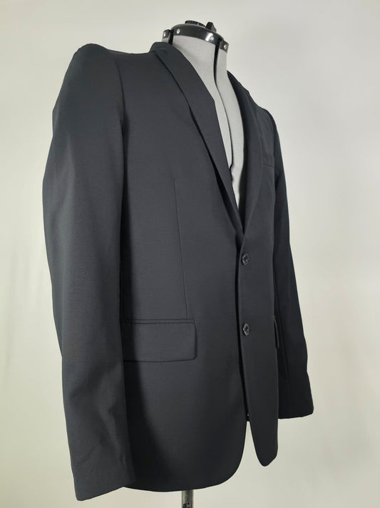 FILIPPA K Suit Jacket Blazer Size 50 M L Black 100% Wool Premium Minimalist