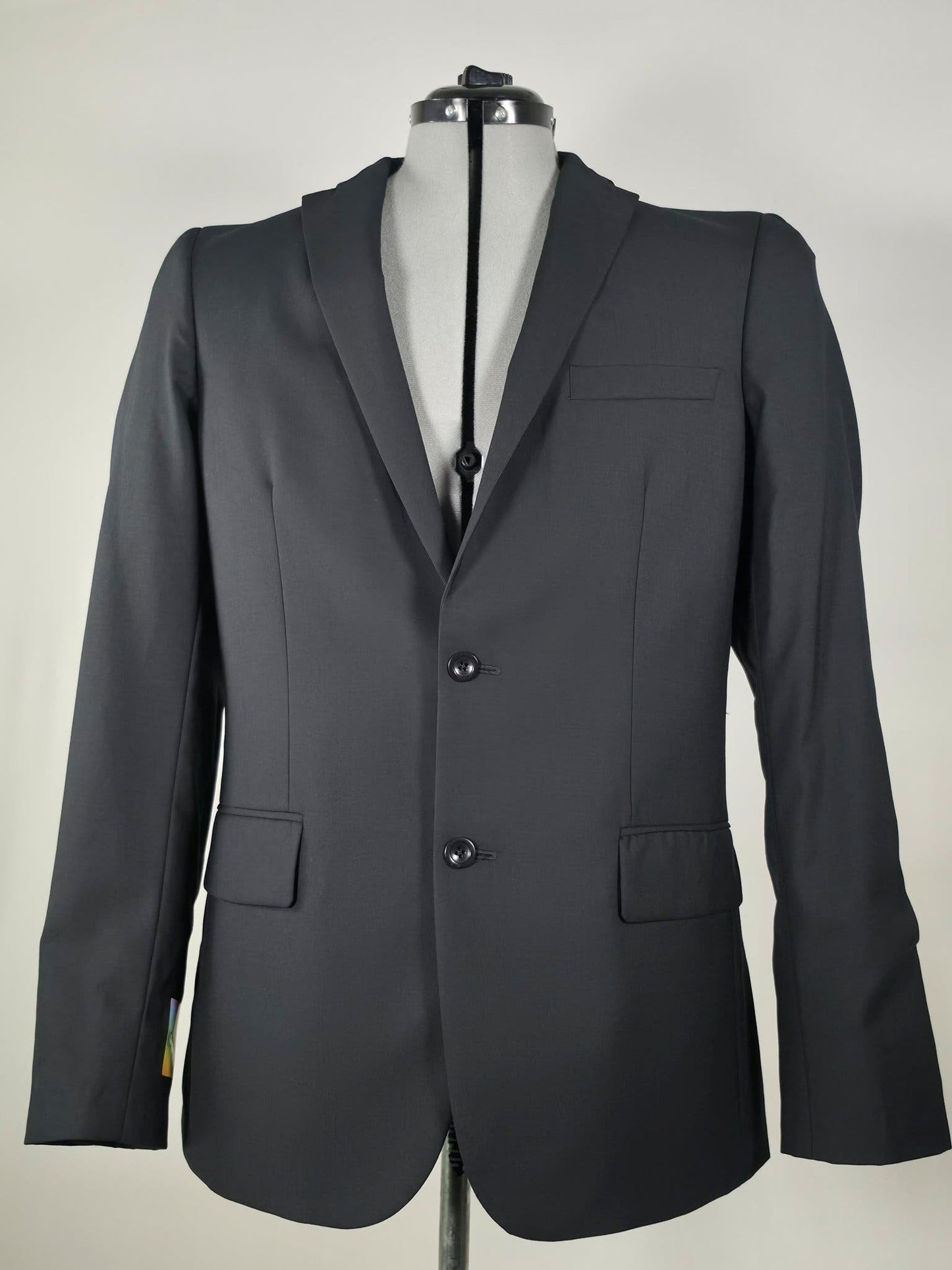 FILIPPA K Suit Jacket Blazer Size 50 M L Black 100% Wool Premium Minimalist