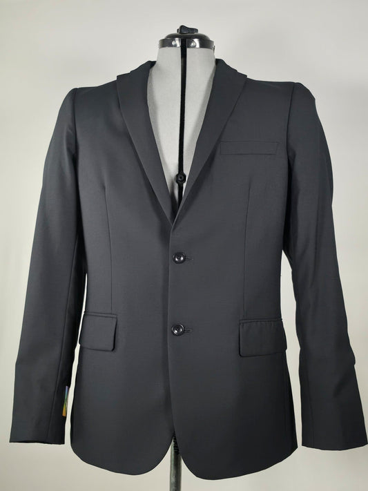 FILIPPA K Suit Jacket Blazer Size 50 M L Black 100% Wool Premium Minimalist