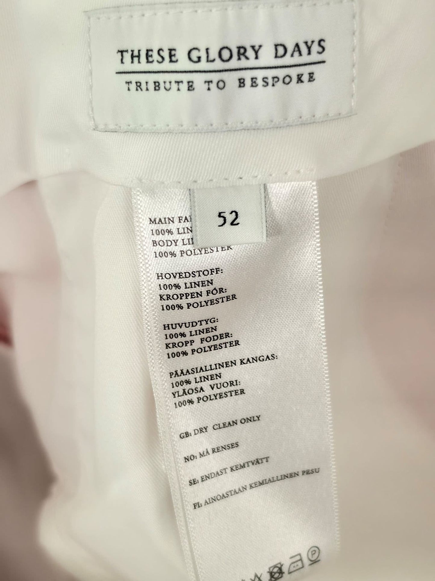 THESE GLORY DAYS Linen Trousers Size 52 L Salmon Pink 100% Linen NWT New Summer