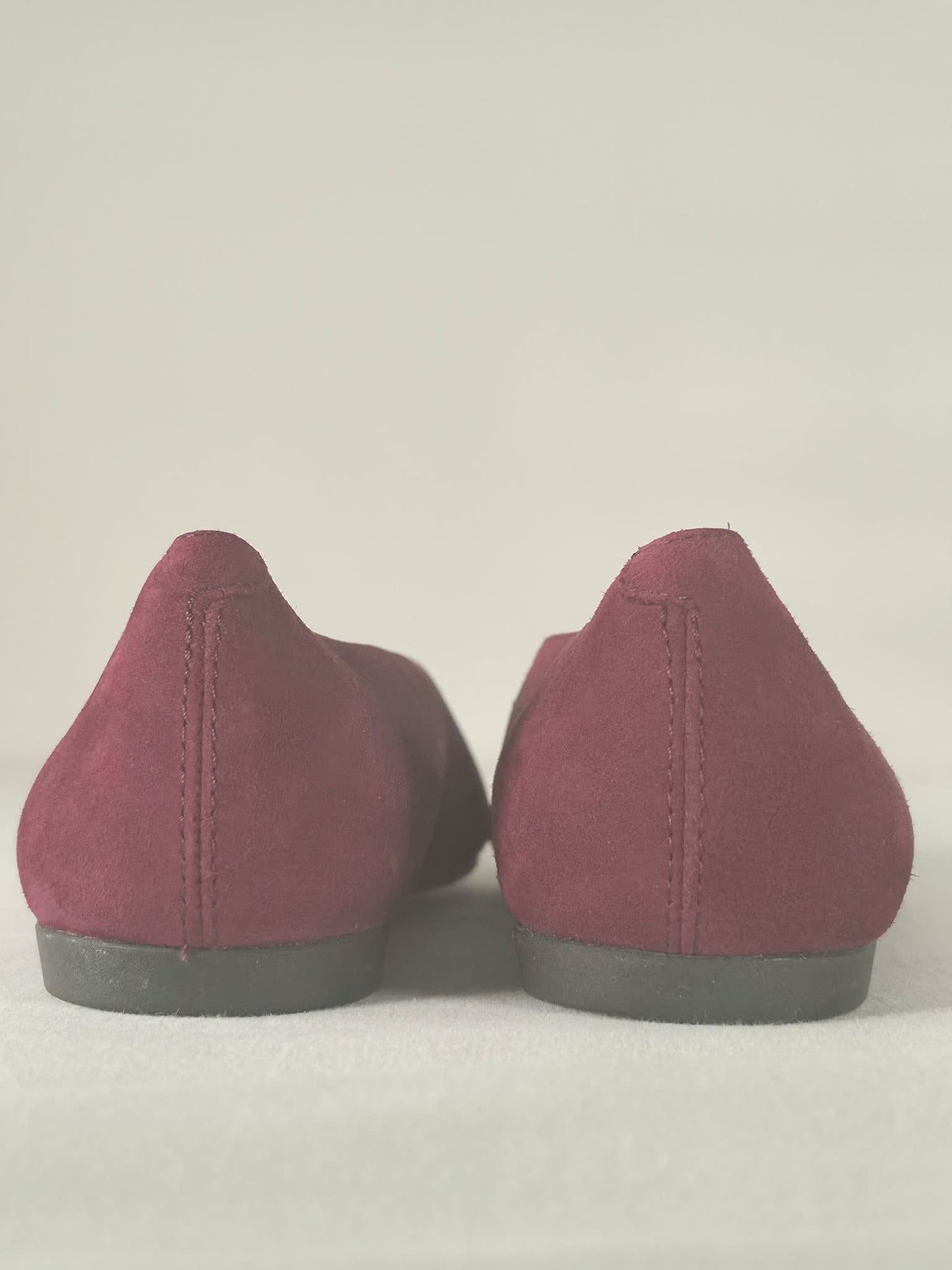 VAGABOND Burgundy Suede Ballerina Flats Shoes Gem Crystals Size 36