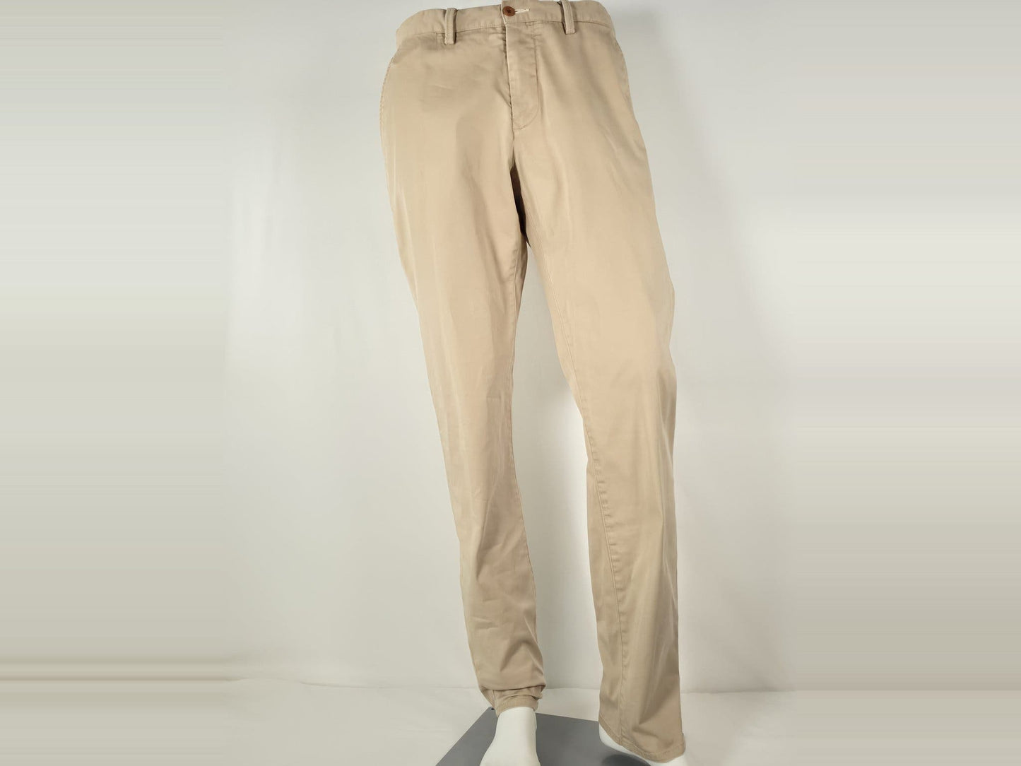 GANT Chinos Pants Beige Size W33 L34 Cotton Stretch Premium Casual Modern