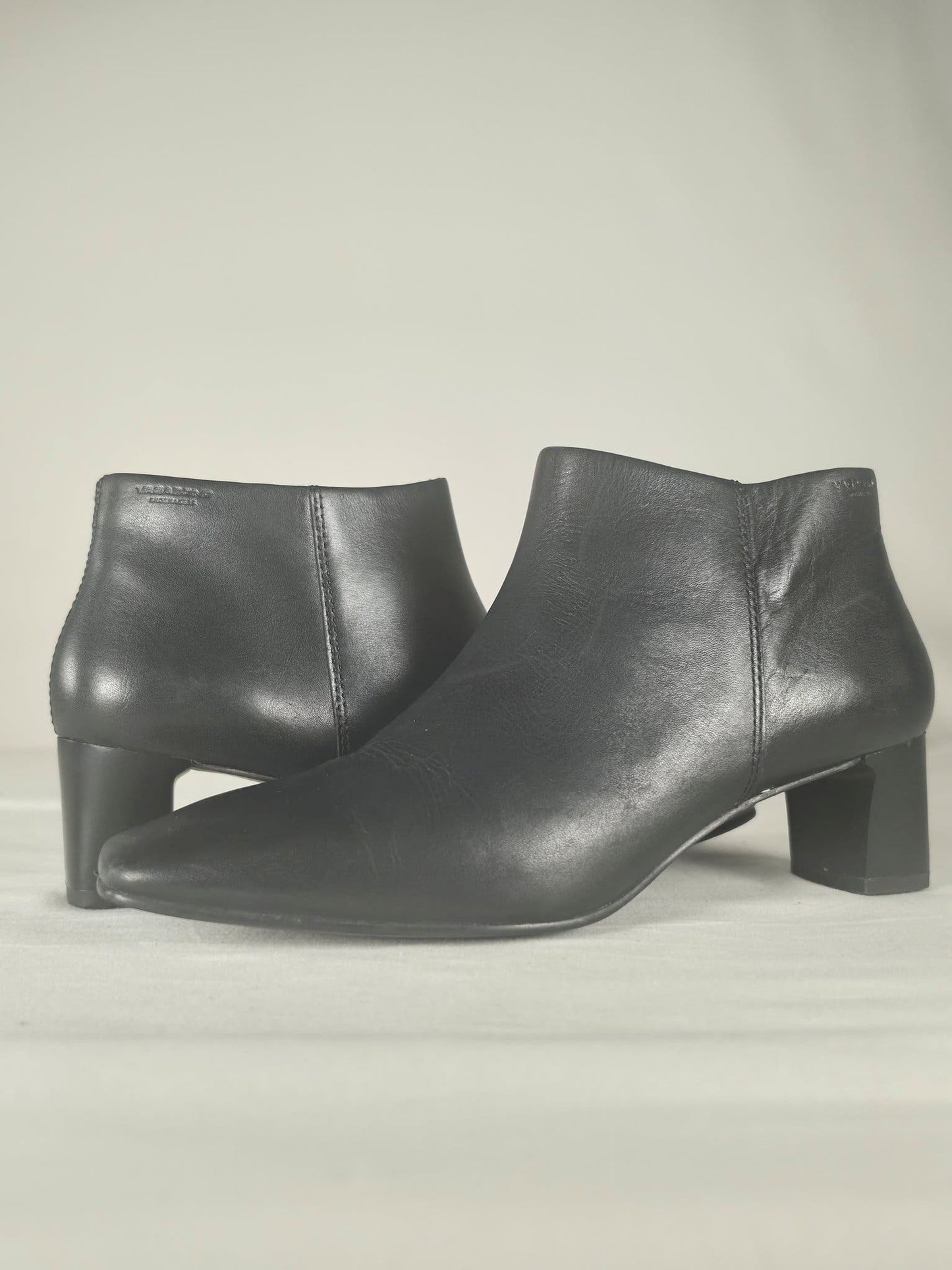 VAGABOND Shoemakers Leather Boots Ankle Boots Size 37 Black Premium Classic