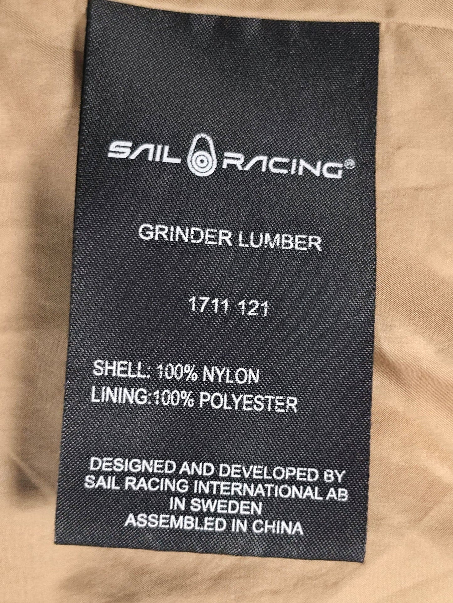 SAIL RACING Grinder Lumber Jacket Size L Navy Blue Nylon Premium Bomber  Windbreaker