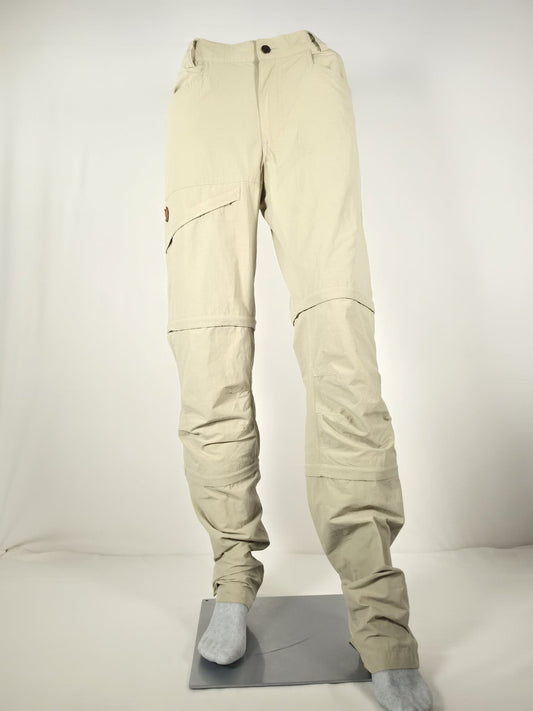 FJÄLLRÄVEN Daloa MT 3 Stage Trousers Size 38 Women's Beige Convertible Pants