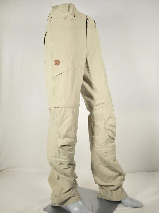 FJÄLLRÄVEN Daloa MT 3 Stage Trousers Size 38 Women's Beige Convertible Pants
