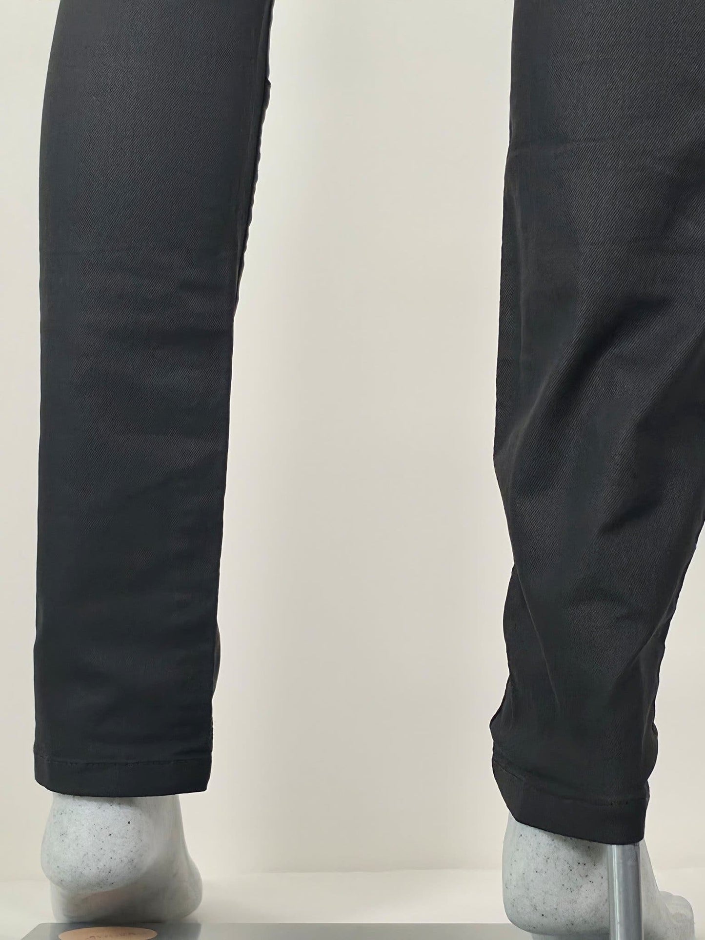 FILIPPA K Waxed Twill Pants Size S Black Premium Cotton Skinny Trousers Luxury