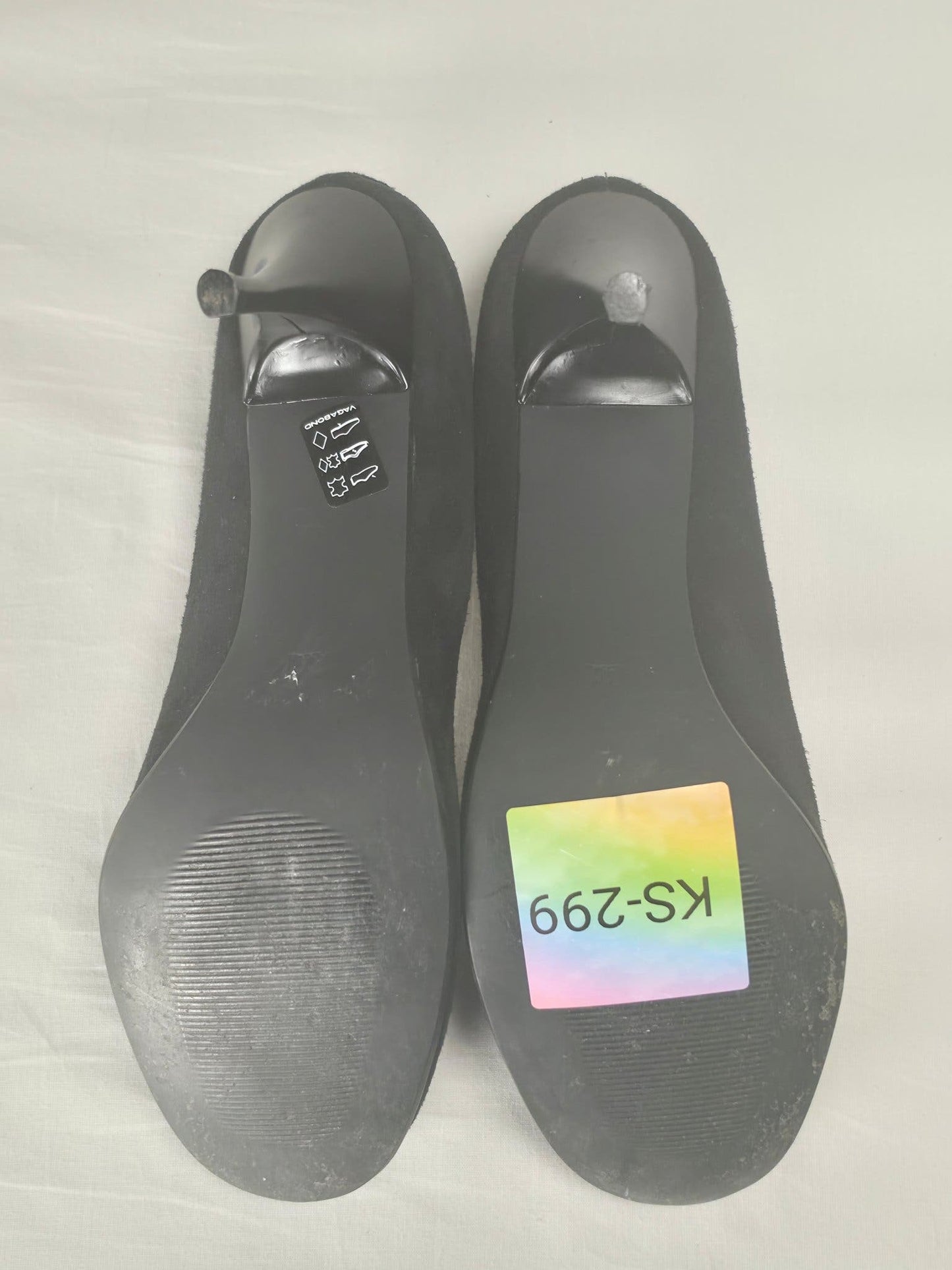VAGABOND Leather Pumps Size 40 Black Classic Premium Heels Vintage Quality