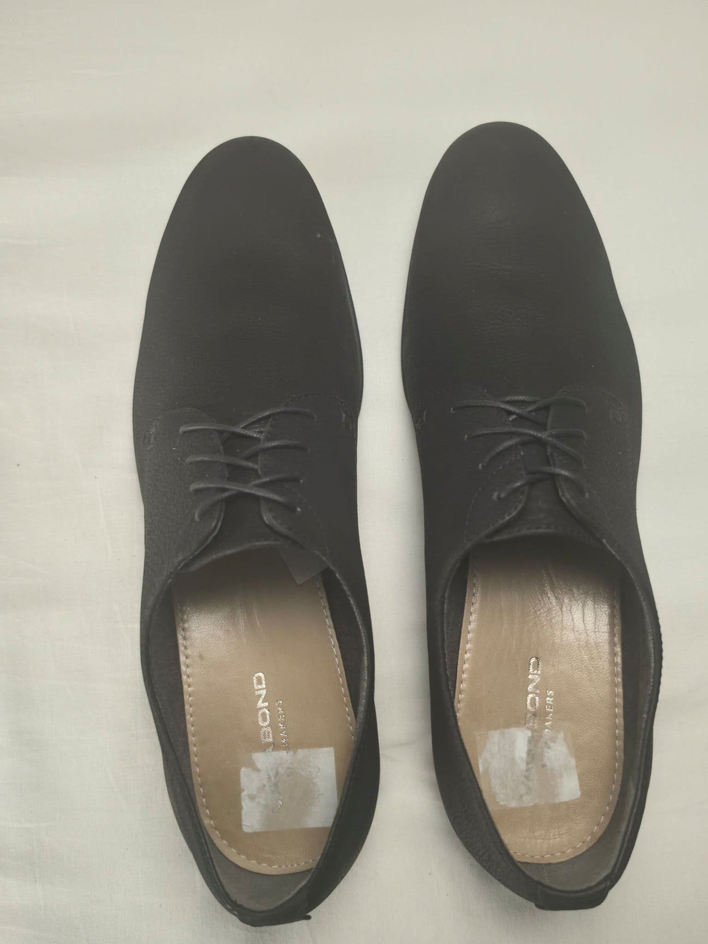 VAGABOND Derby Leather Shoes Size 45 Black Smart Casual Dress Shoes Premium