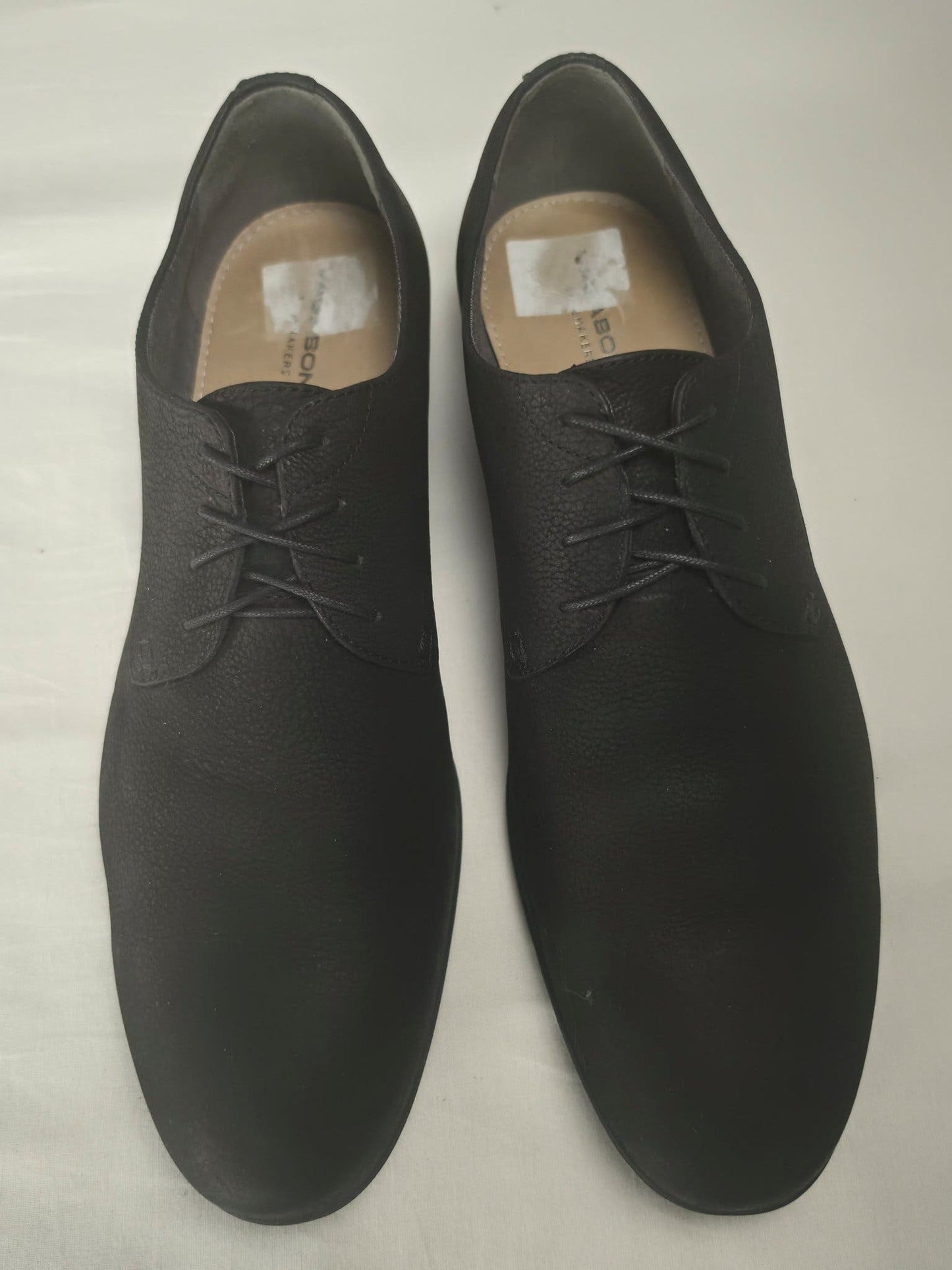 VAGABOND Derby Leather Shoes Size 45 Black Smart Casual Dress Shoes Premium
