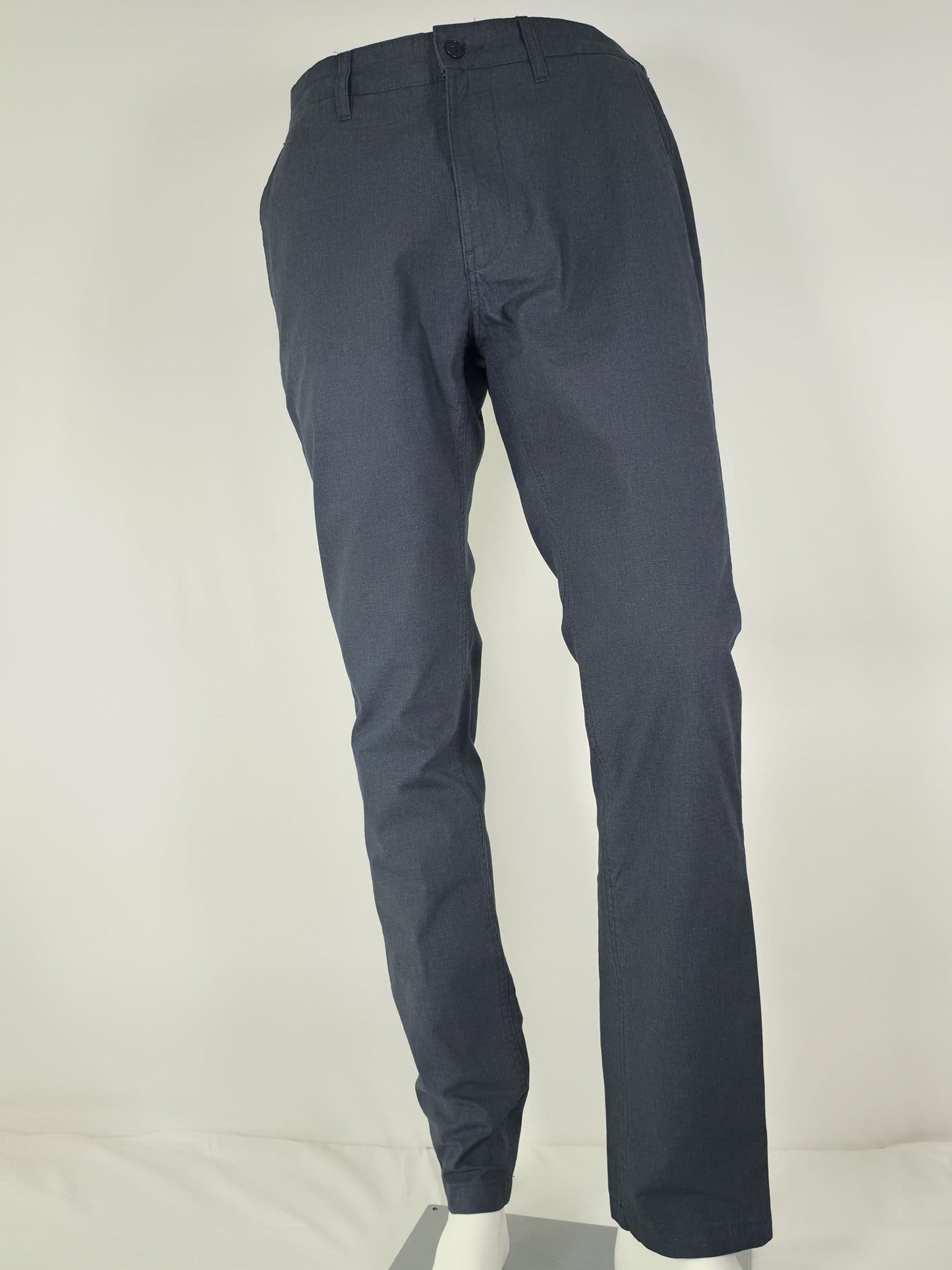 NN07 Chinos Pants Size 33/32 Navy Blue Gray Cotton Premium Quality - Excellent