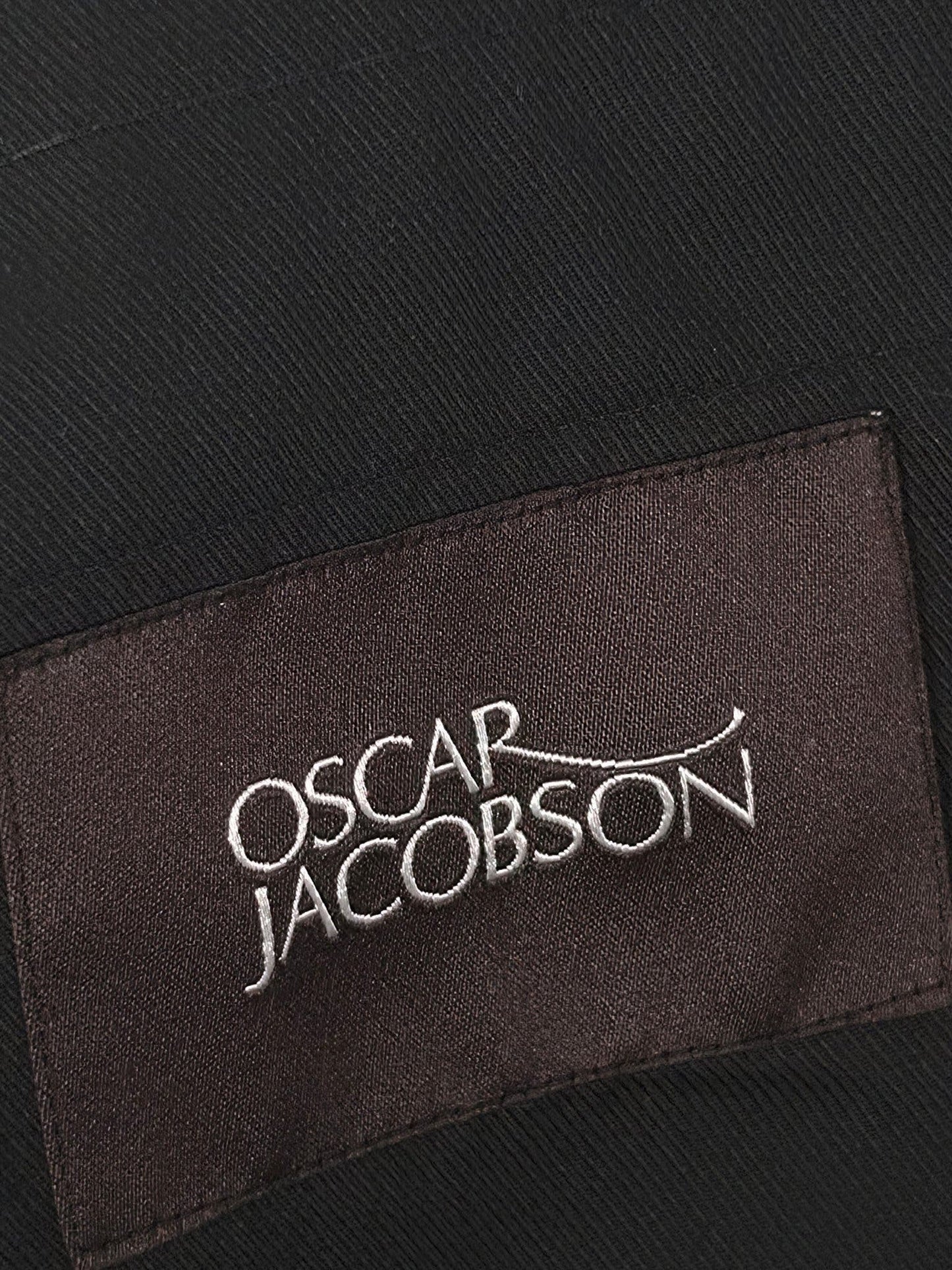 OSCAR JACOBSON Egel Wool Suit Blazer Trousers Size 50 Black Premium Quiet Luxury