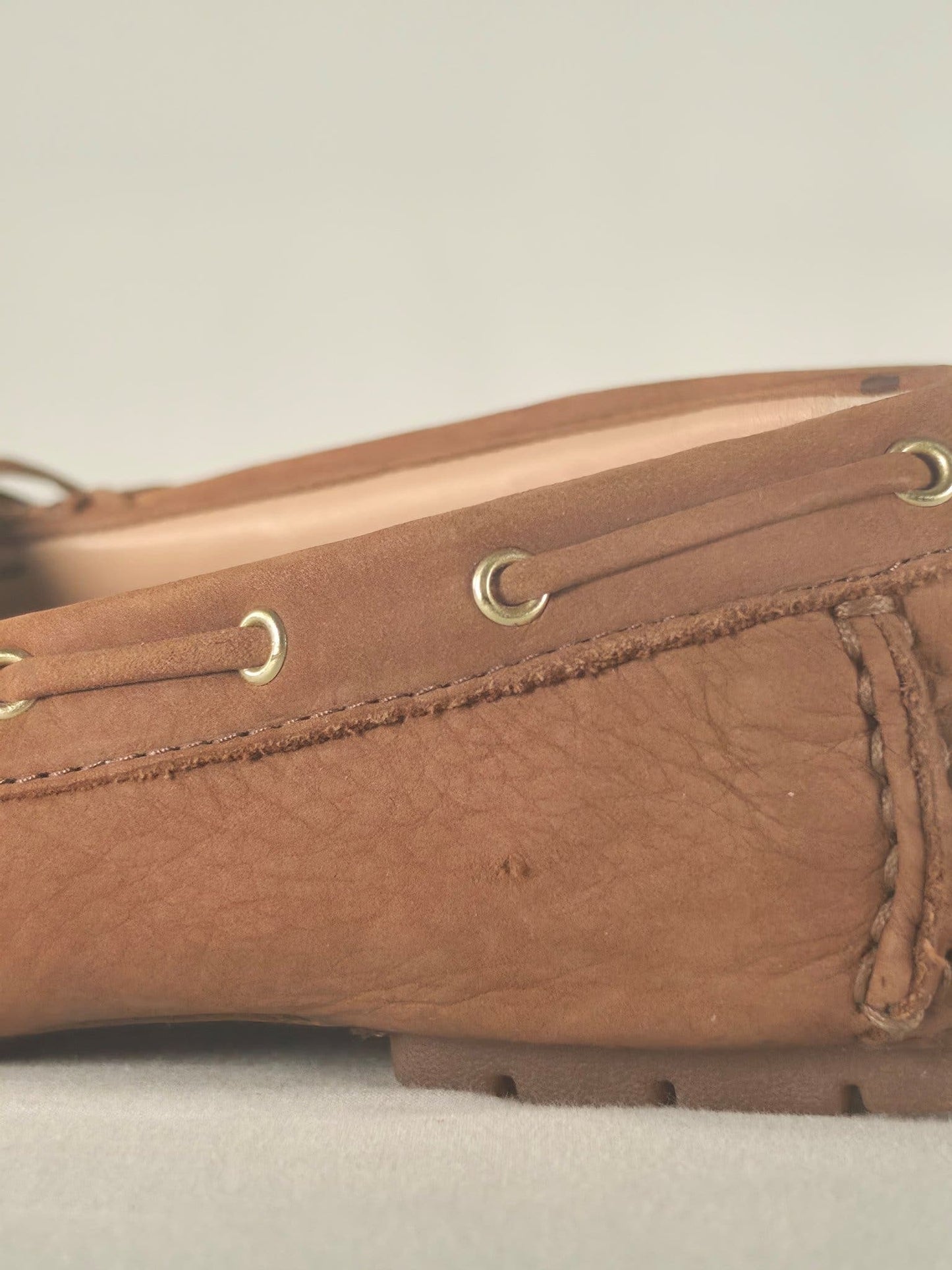 CLARKS Leather Loafers Moccasins Driving Shoes Size 39 Brown Tan Ladies Casual