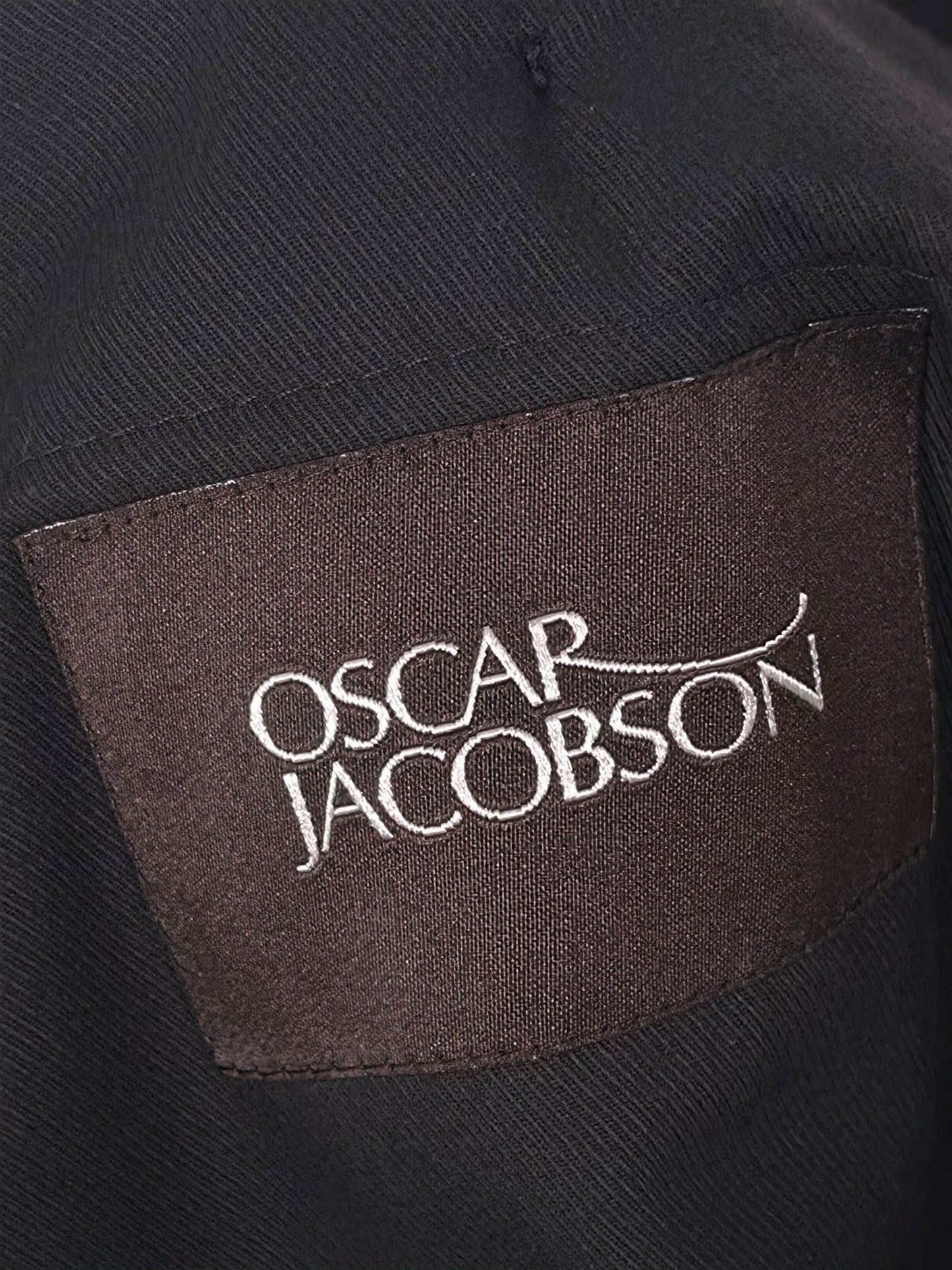 OSCAR JACOBSON Adam Trousers Size 104 L 52 Navy Blue Black Wool Blend Premium Suit Pants