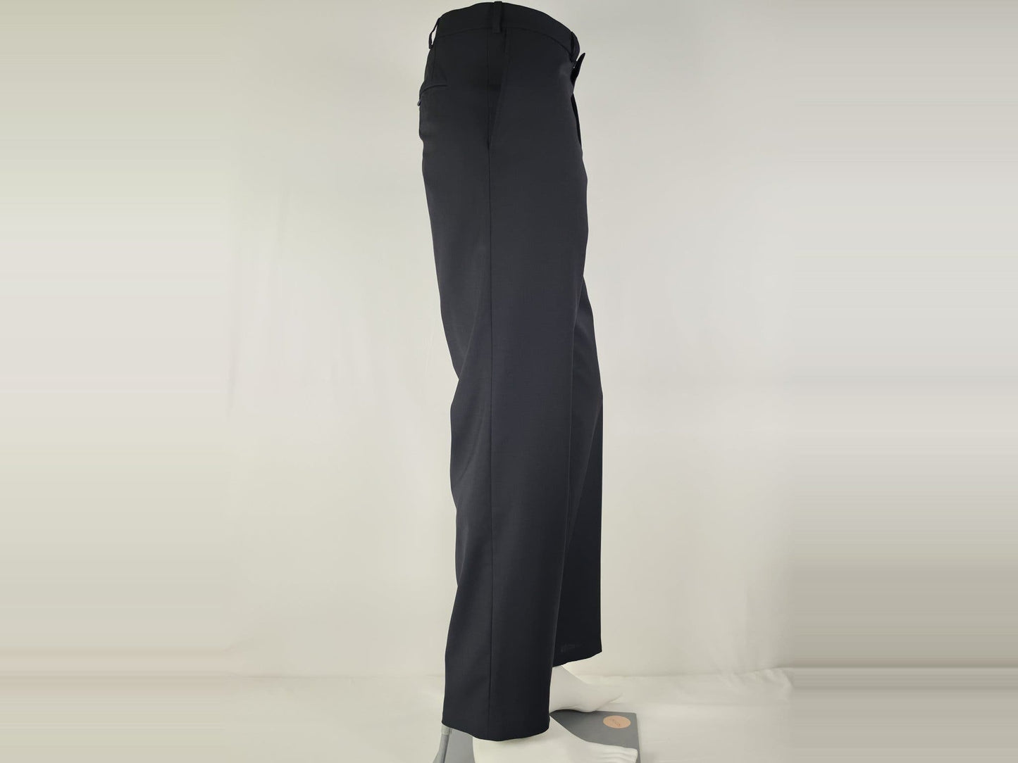 OSCAR JACOBSON Adam Trousers Size 104 L 52 Navy Blue Black Wool Blend Premium Suit Pants