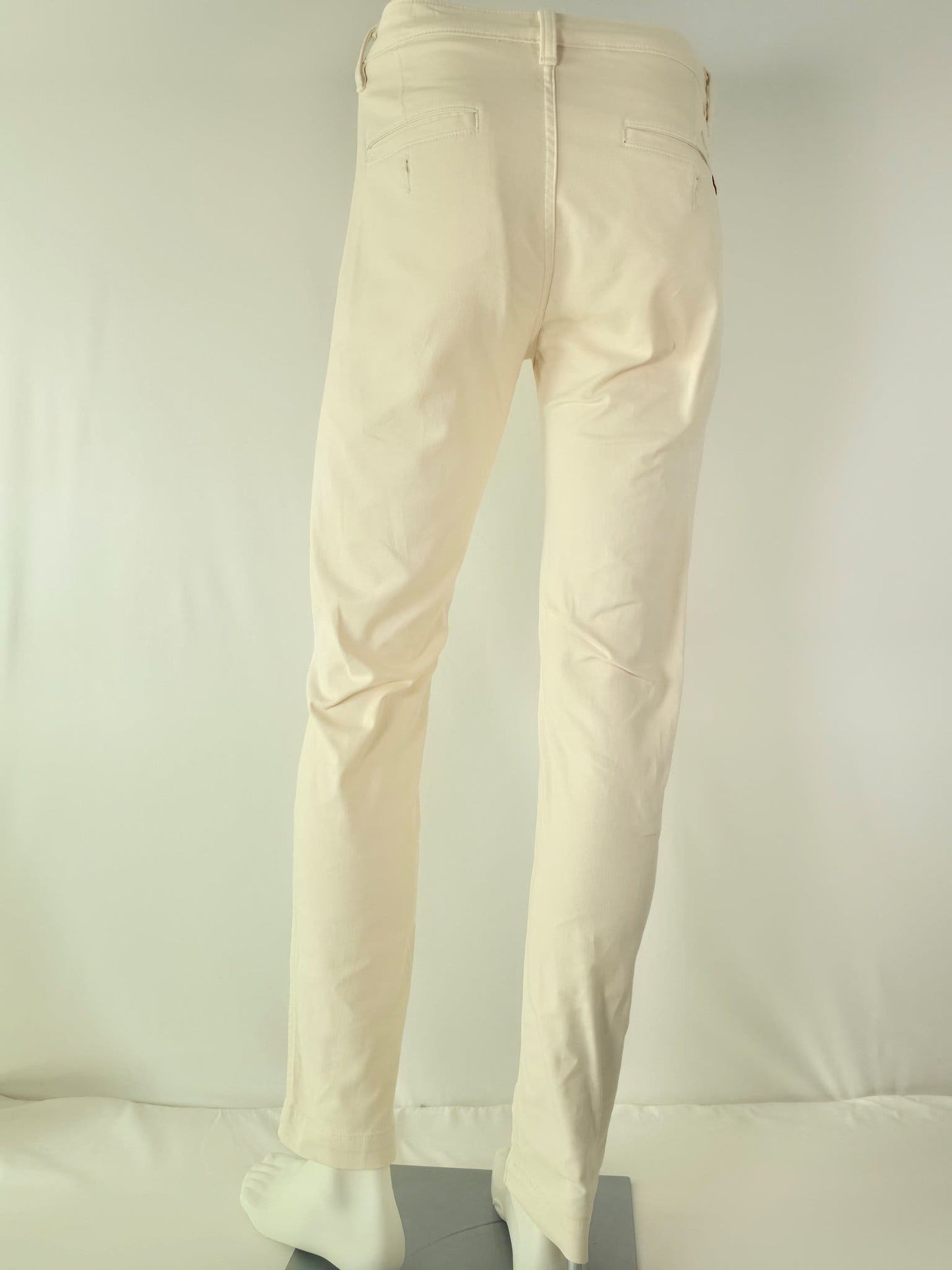 LEVIS XX Chino Standard Taper Pants Size S W29 L32 Beige Cotton Stretch Premium