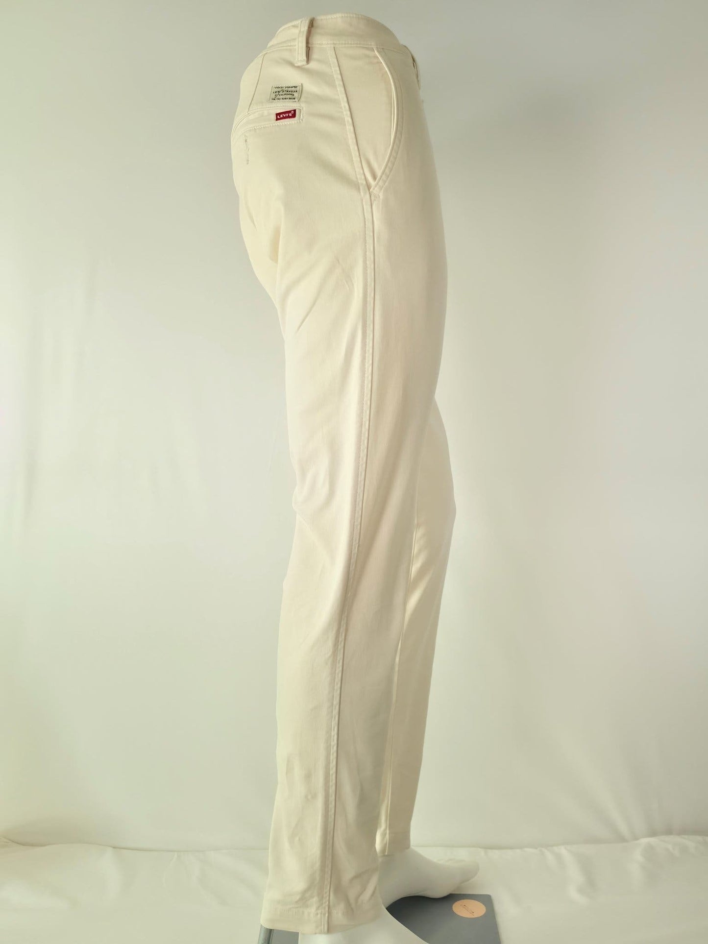 LEVIS XX Chino Standard Taper Pants Size S W29 L32 Beige Cotton Stretch Premium