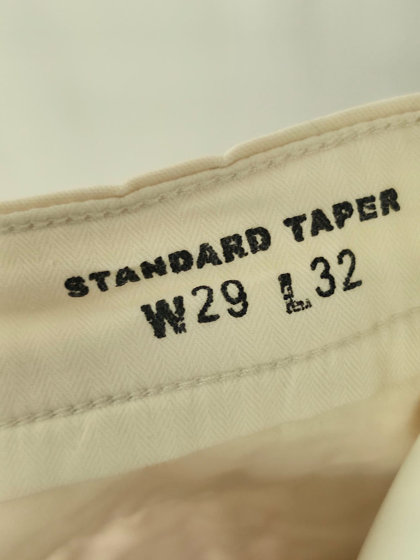 LEVIS XX Chino Standard Taper Pants Size S W29 L32 Beige Cotton Stretch Premium
