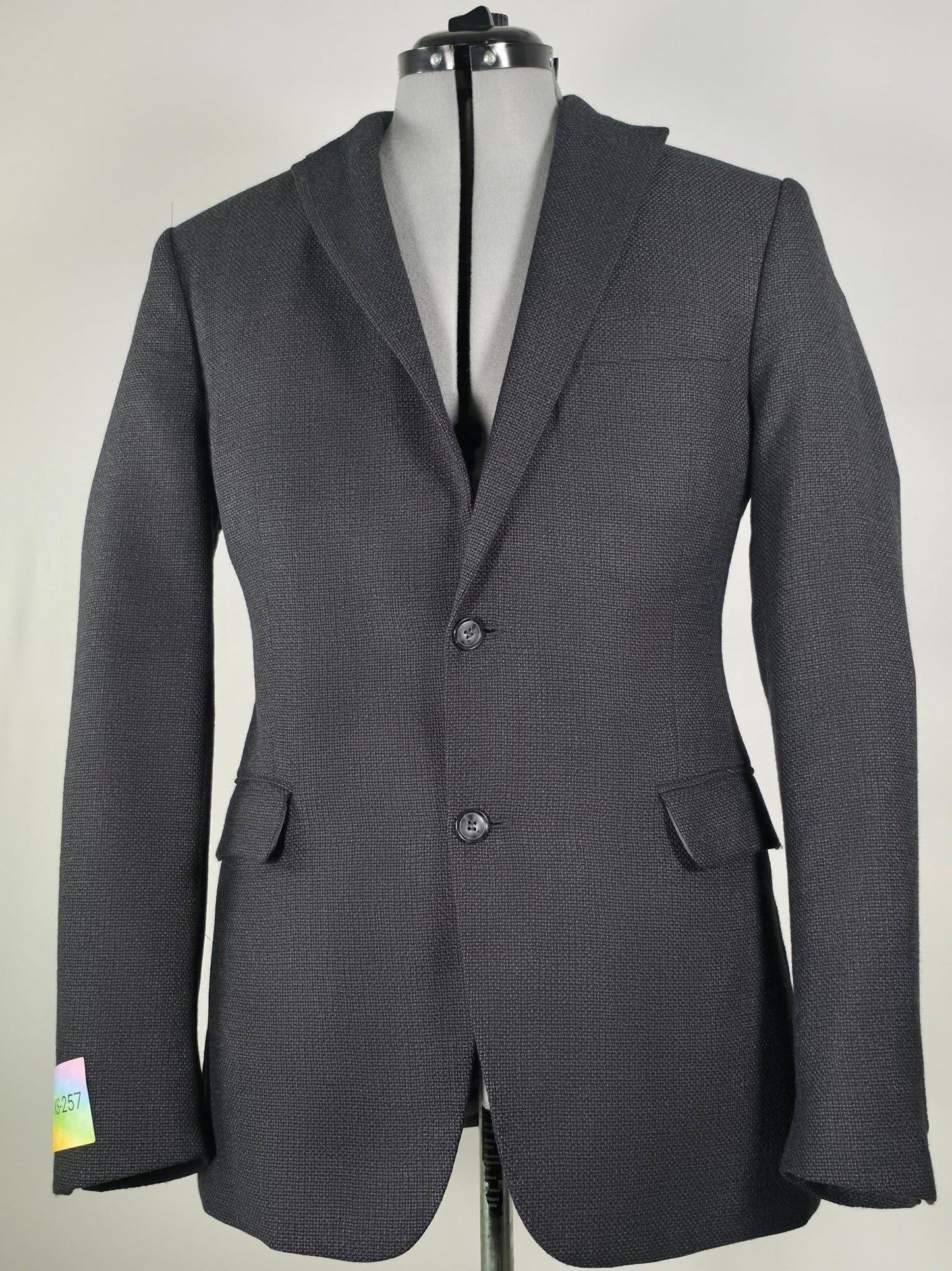OSCAR JACOBSON Falk Blazer Suit Jacket Size 52 L Dark Grey 100% Wool Premium
