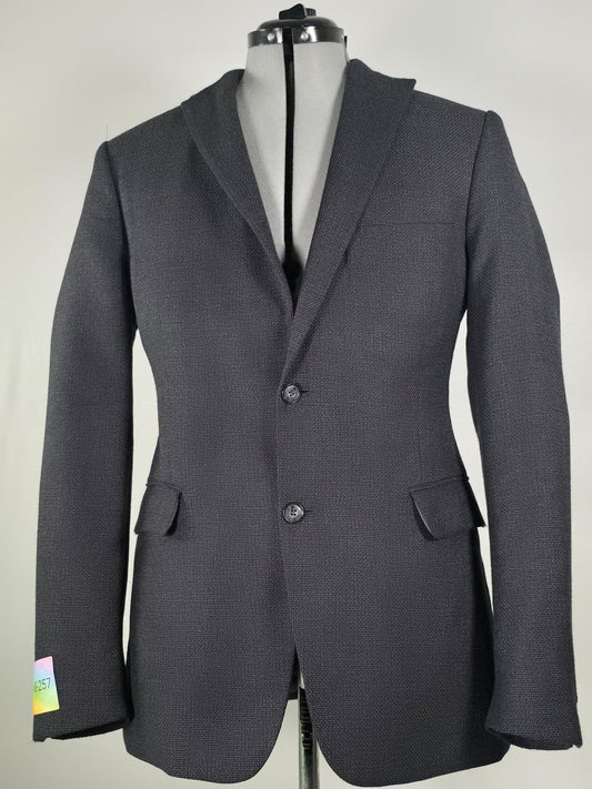 OSCAR JACOBSON Falk Blazer Suit Jacket Size 52 L Dark Grey 100% Wool Premium