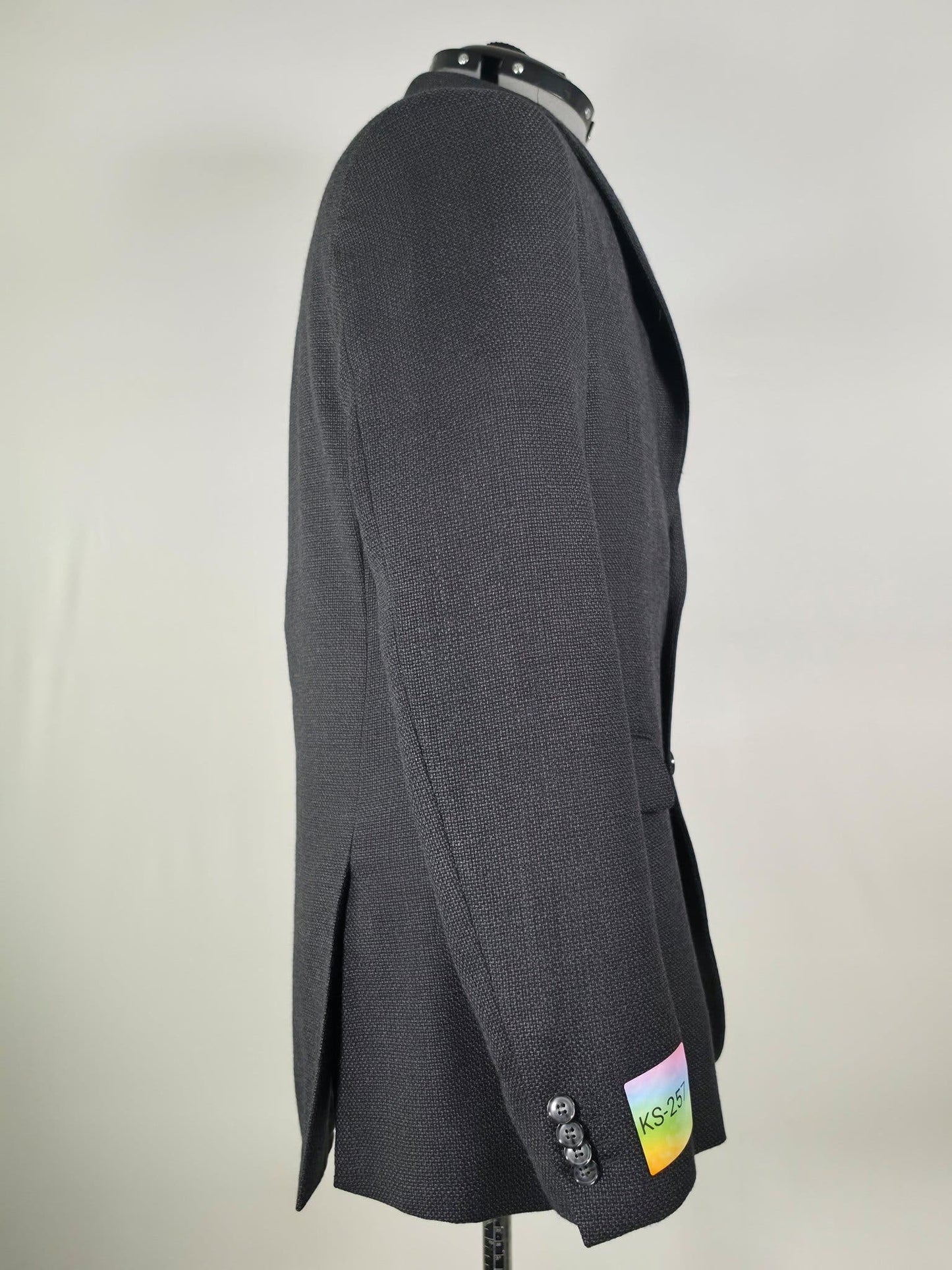 OSCAR JACOBSON Falk Blazer Suit Jacket Size 52 L Dark Grey 100% Wool Premium