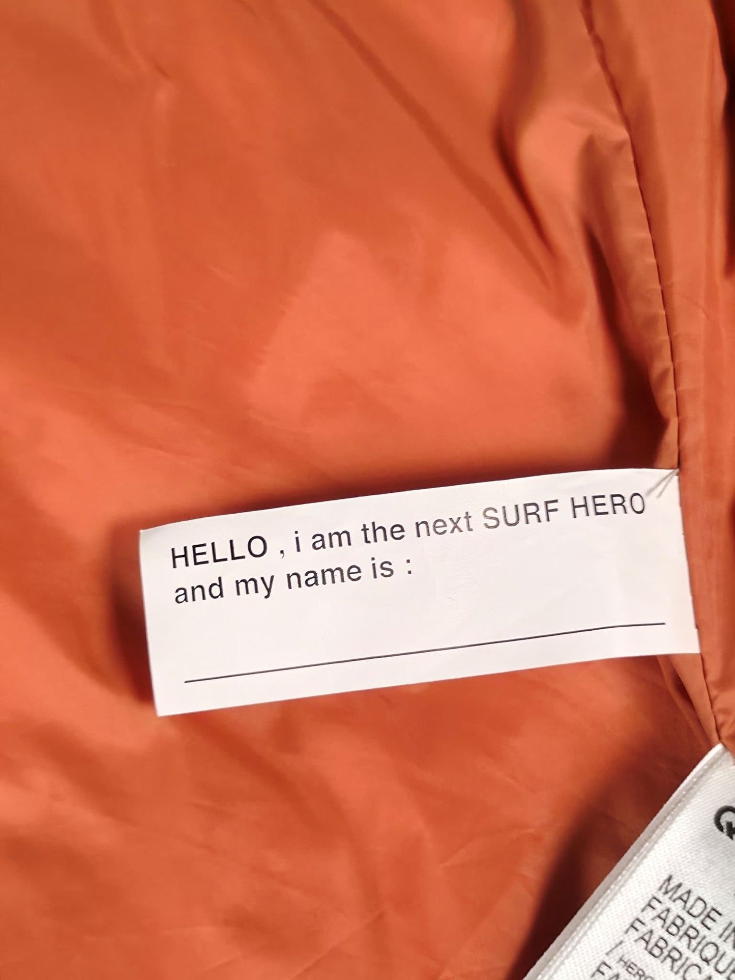 QUIKSILVER Puffer Jacket Hooded Size 14 164 Orange Navy Unisex Spring Kids