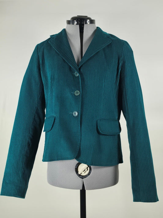CACHAREL Vintage Velvet Corduroy Green Suit Set Teal Blue Size L 40 Luxury