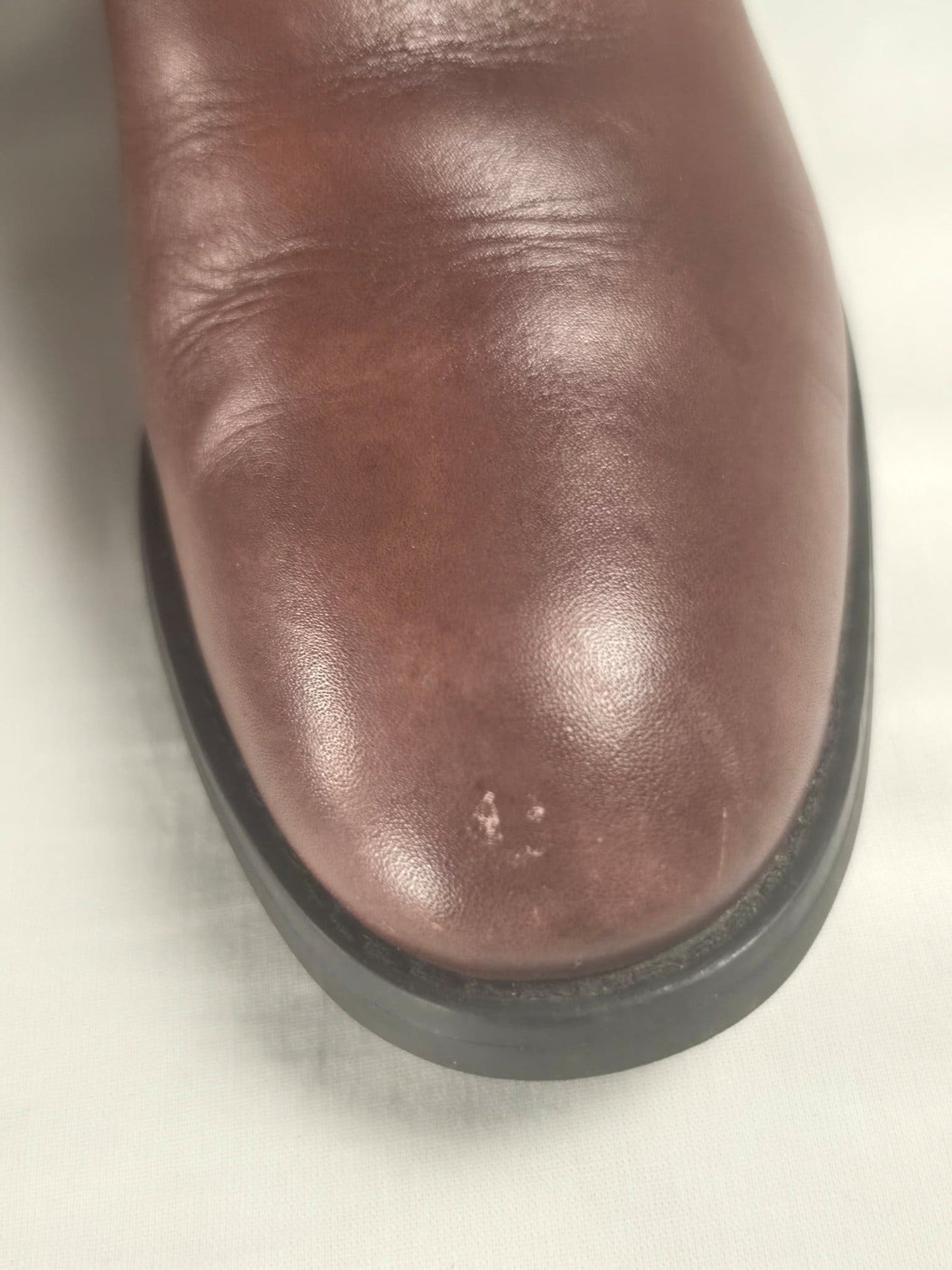VAGABOND Leather Ankle Boots Size 37 Brown Buckle Zipped Premium Shoes Vintage